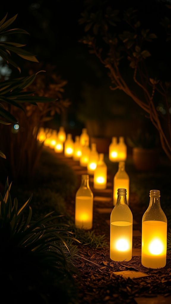 Cozy luminaries for walkways and backyard edges