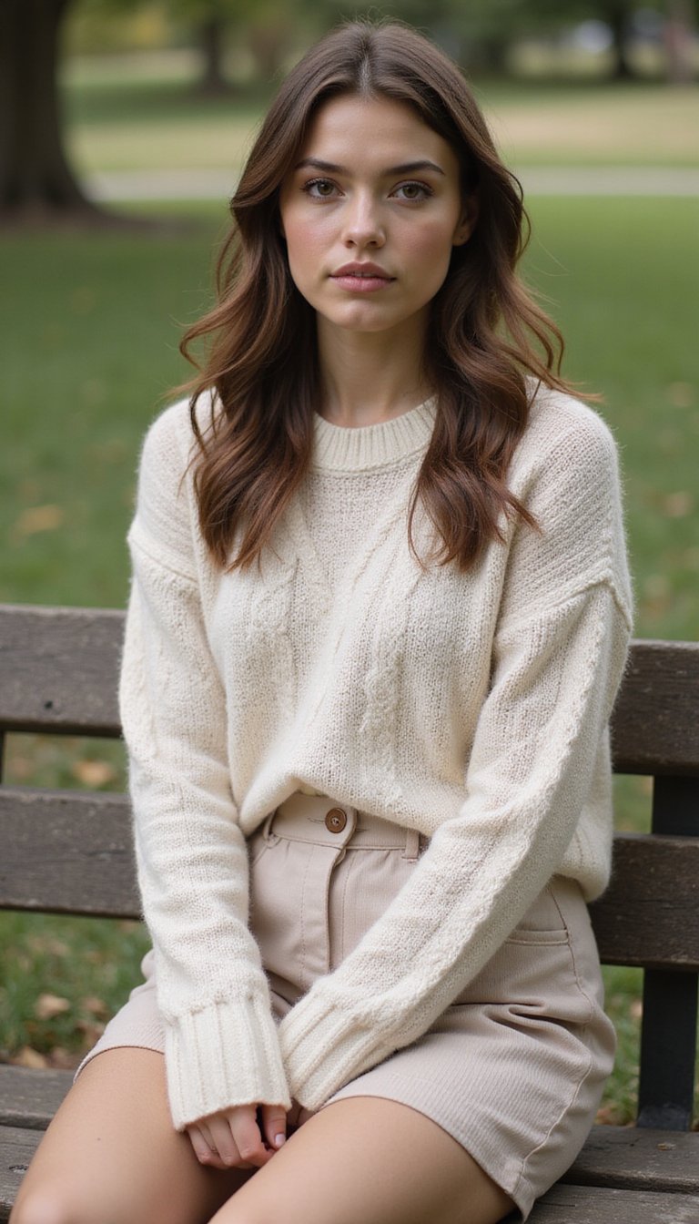 Lightweight Cable Knit Sweater Set