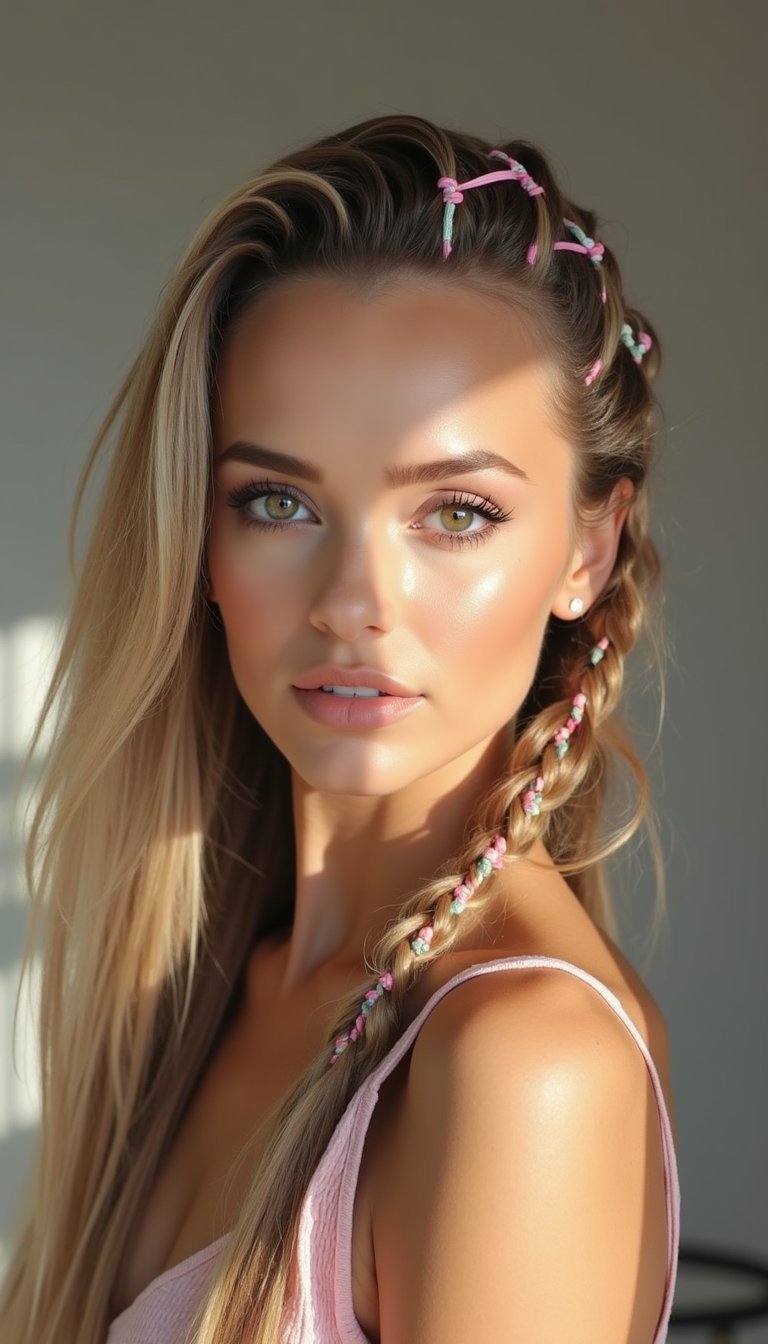 Faux Hawk With Braided Easter Accents