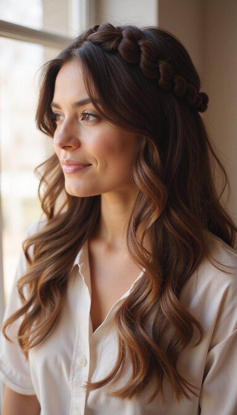 Half-Up Bubble Braid For Cute Vibes