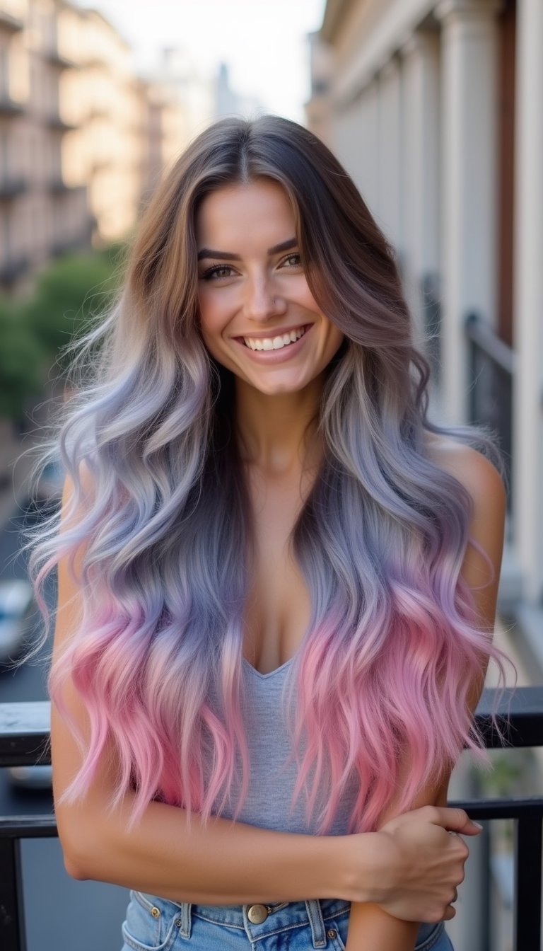 Tip-Dyed Pastel Ends On Natural Hair