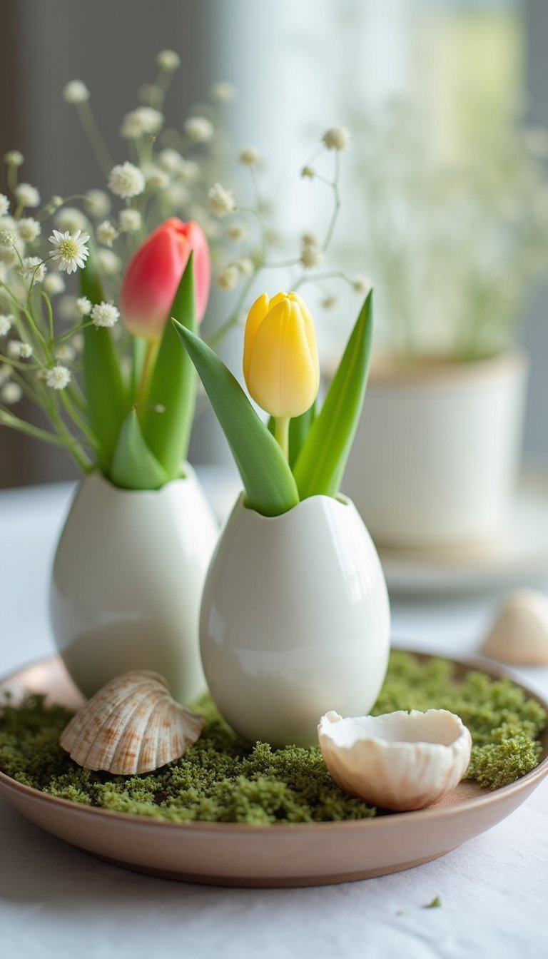 Can you make an eggshell bud vase centerpiece?