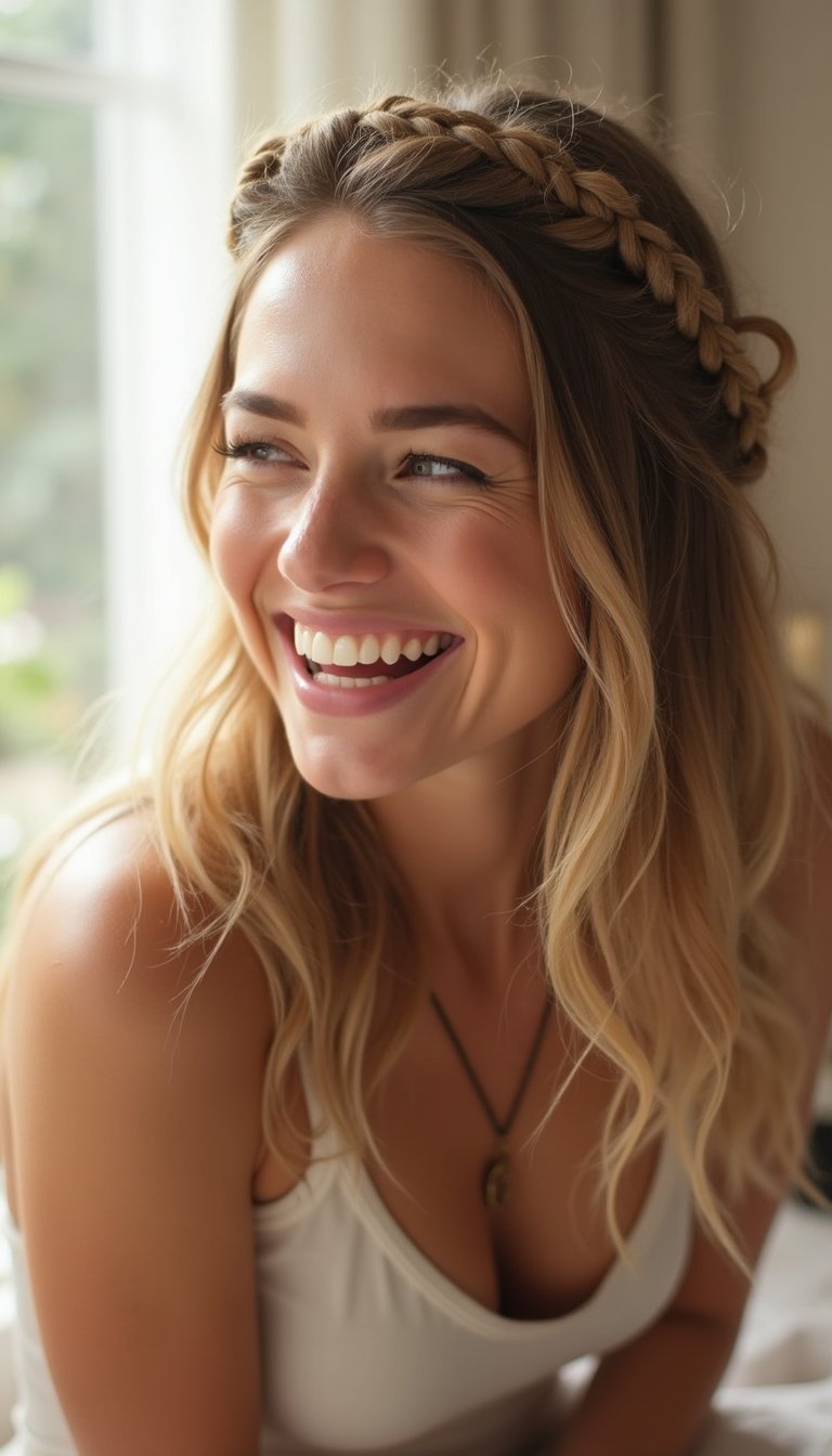 Crown Braid To Frame Your Face