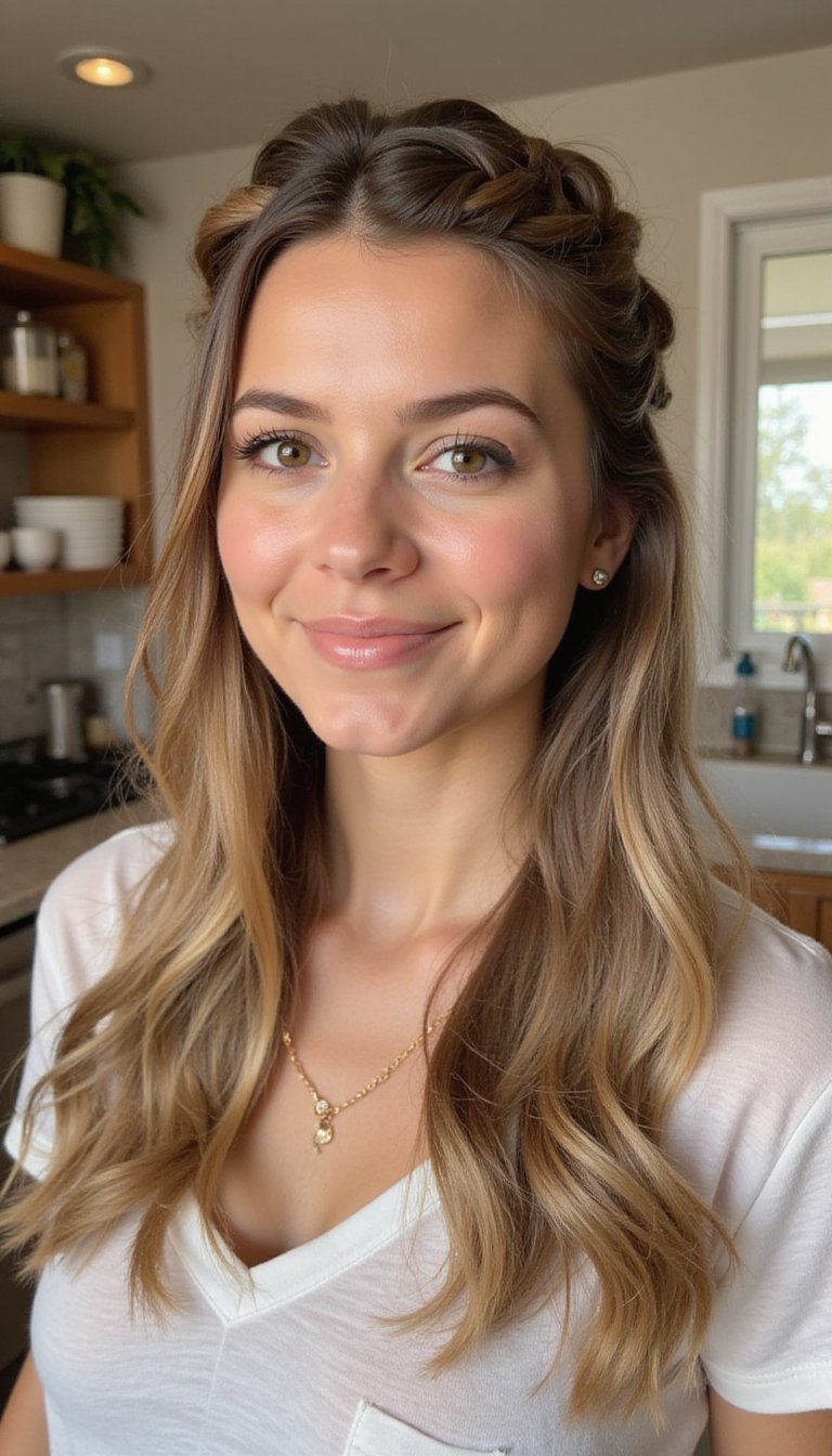 Half Up Braided Twist For Busy Mornings