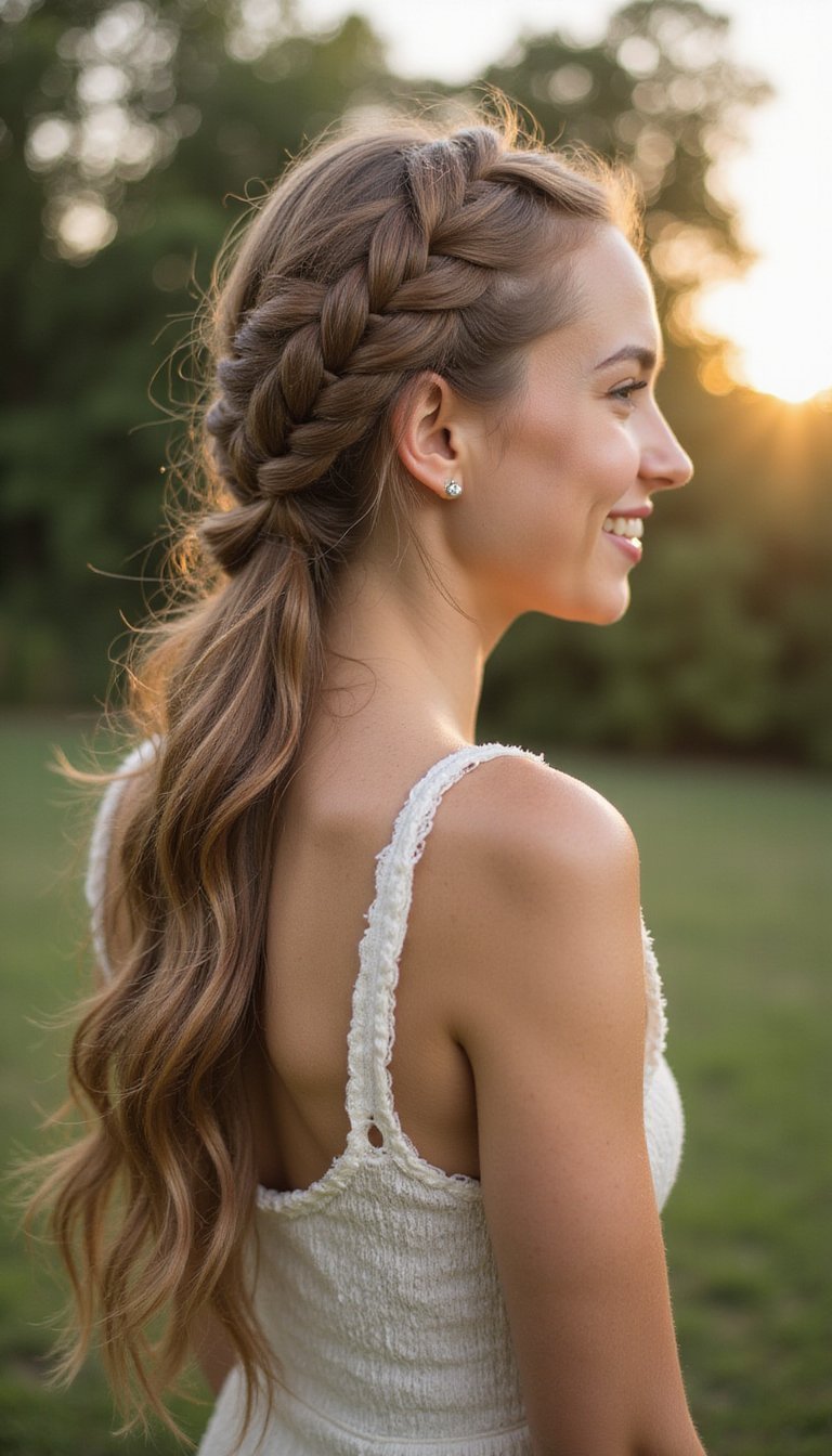 Milkmaid Braids For A Cute Retro Vibe