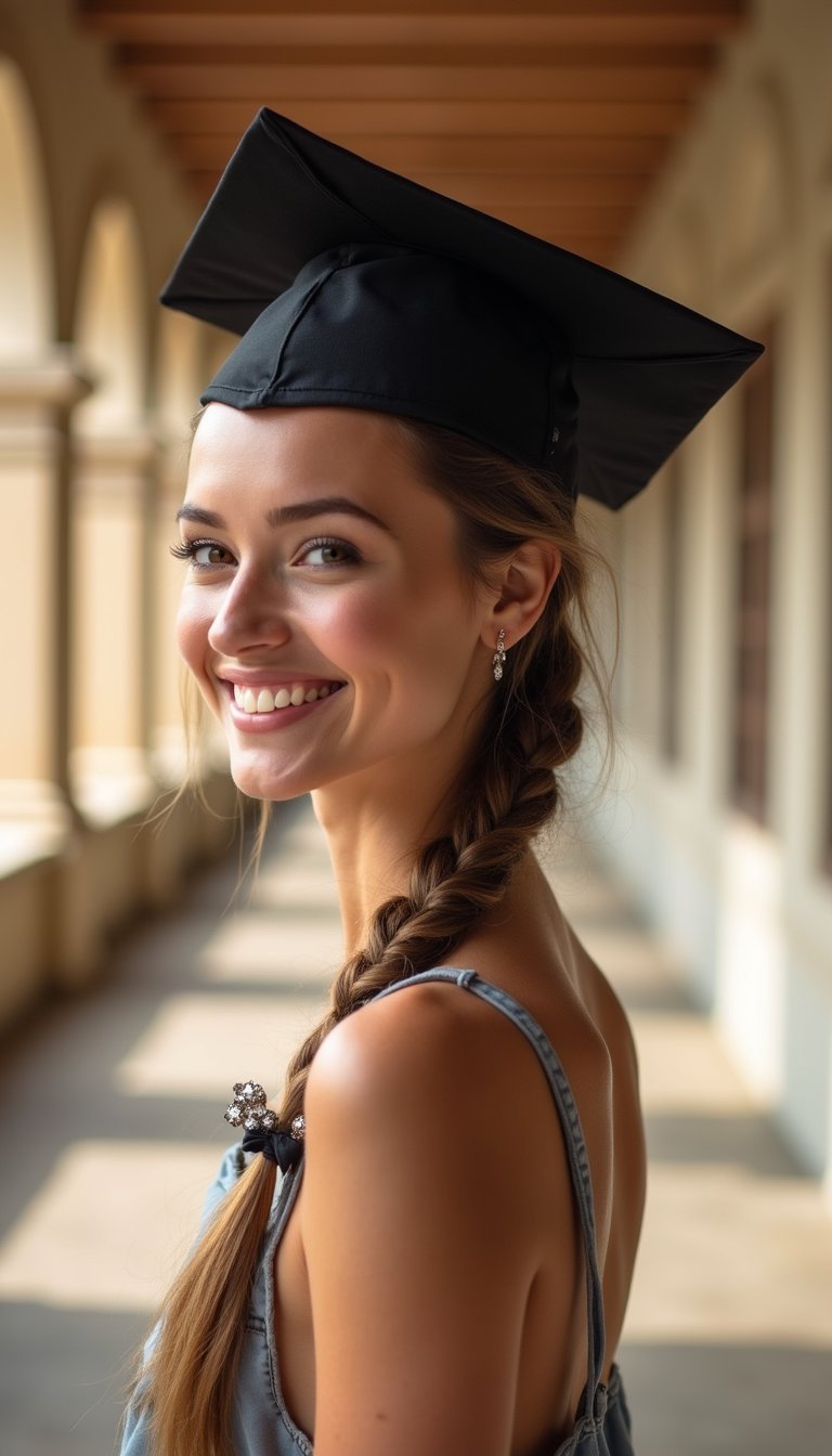 Low Twisted Pony With Statement Hair Clip