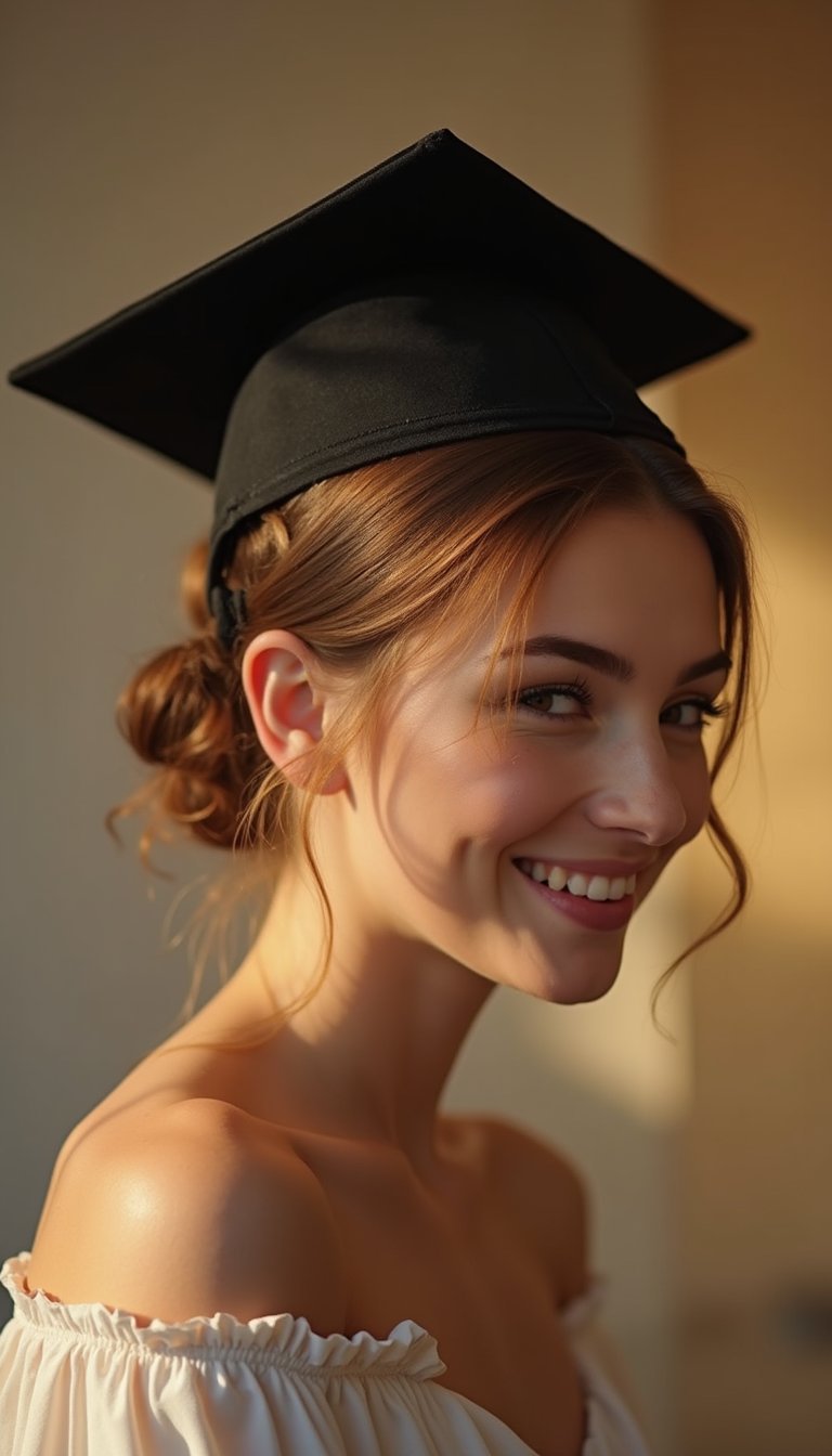 Low Volumized Bun With Hidden Pin Support