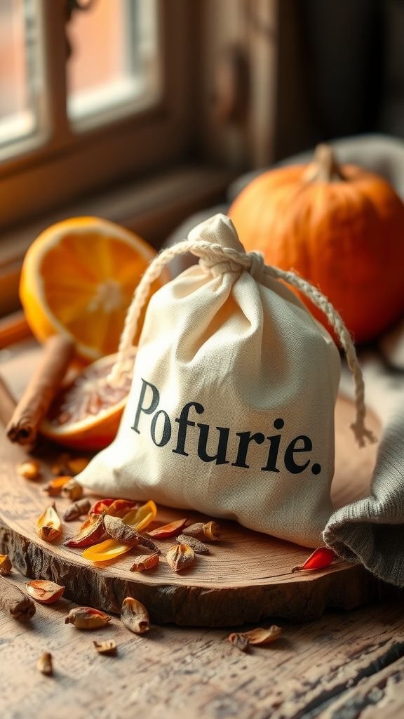 Hand-scented potpourri in a fabric bag