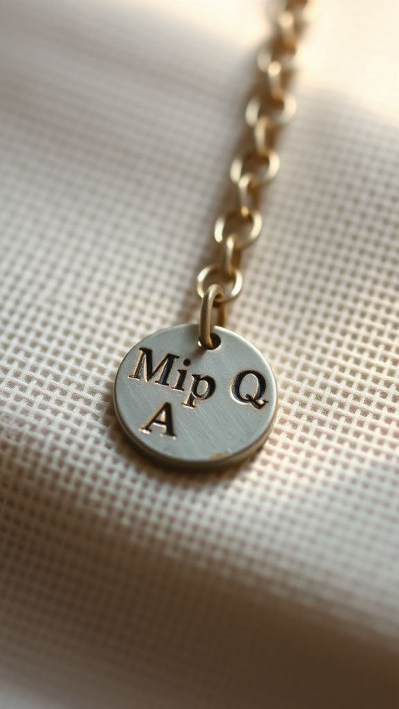 Stamped metal pendant for everyday wear