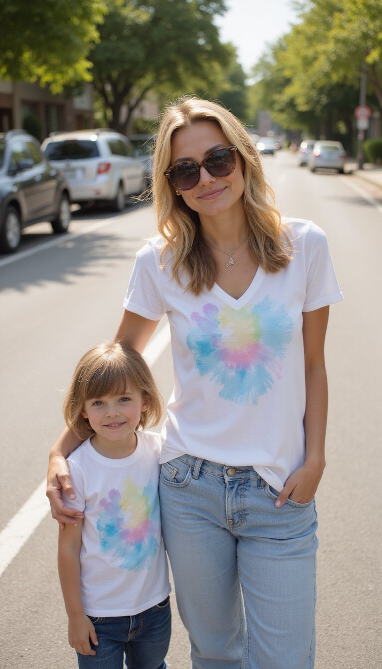 Hand-Painted Tee and Jeans Duo