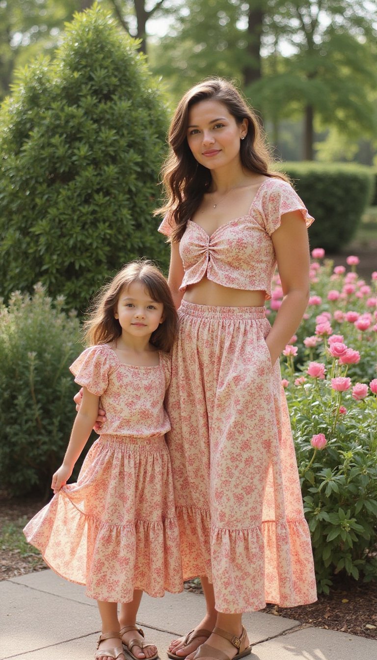 Printed Co-Ord Midi Skirt Set