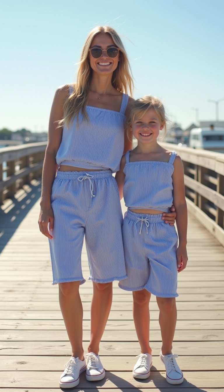 Seersucker Shorts and Top Set