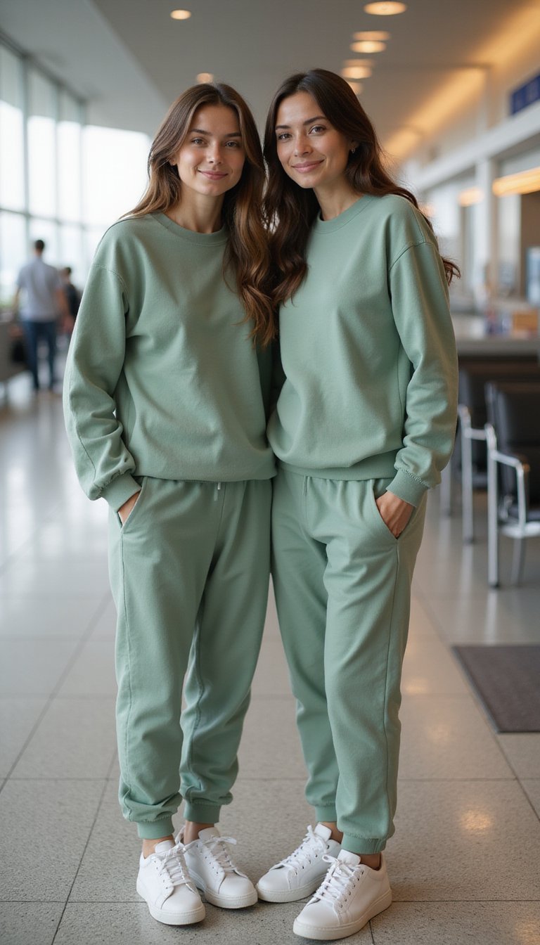 Tonal Sweatshirt and Jogger Pair