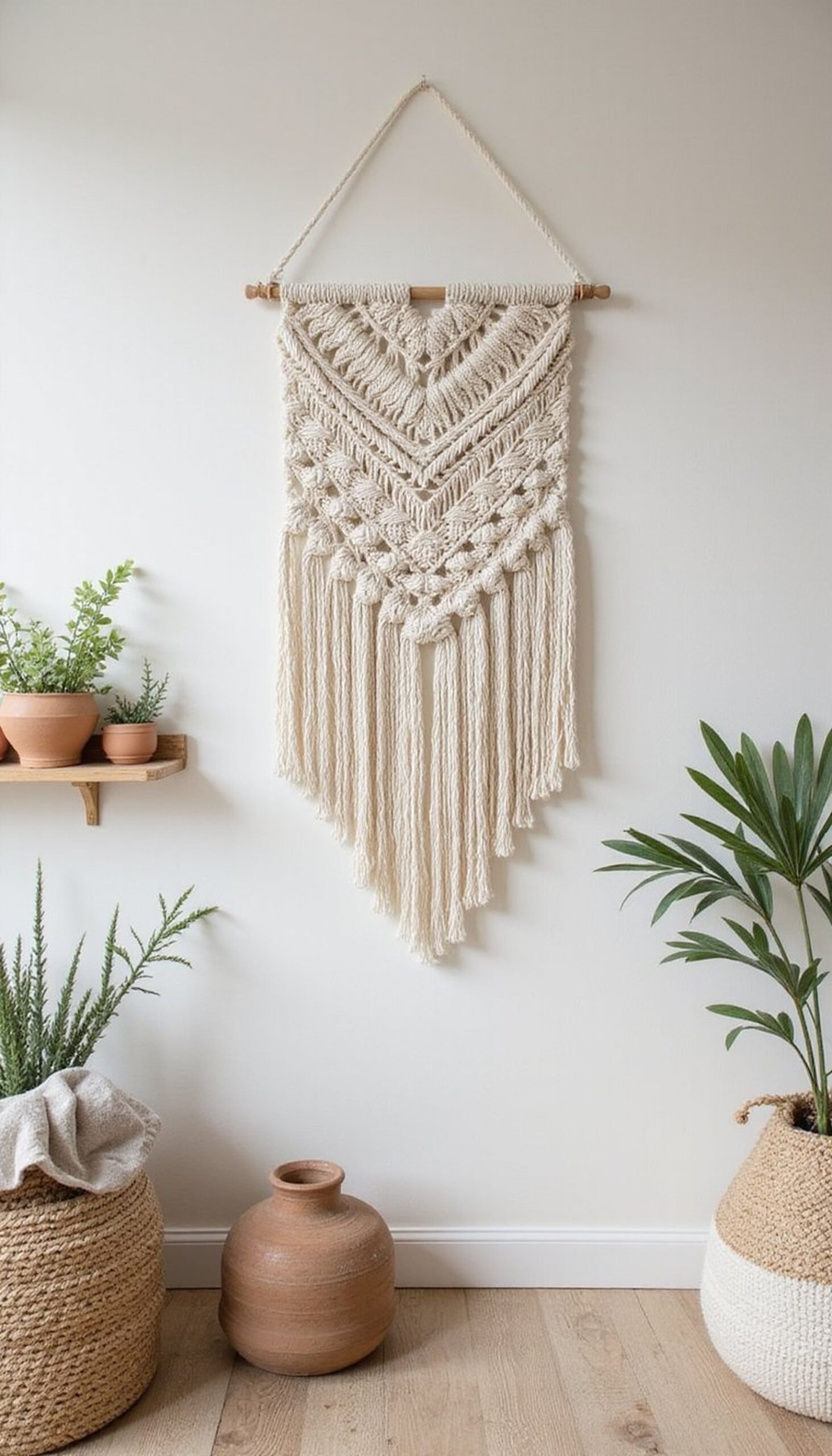 Macramé wall hangings that warm an empty wall