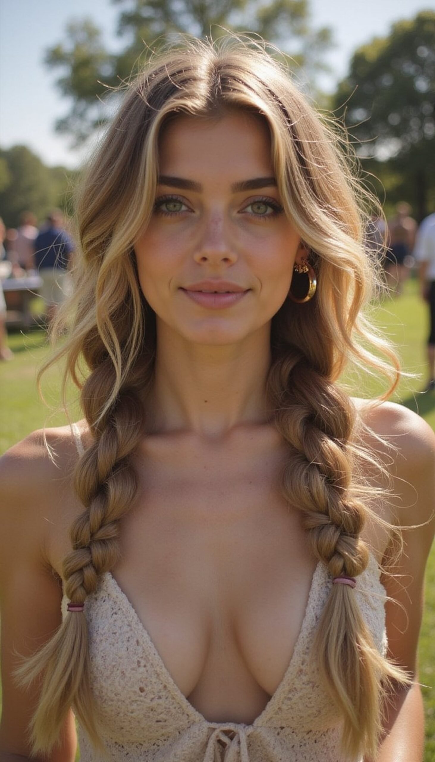 Waterfall Braid Pigtails For Airy Movement