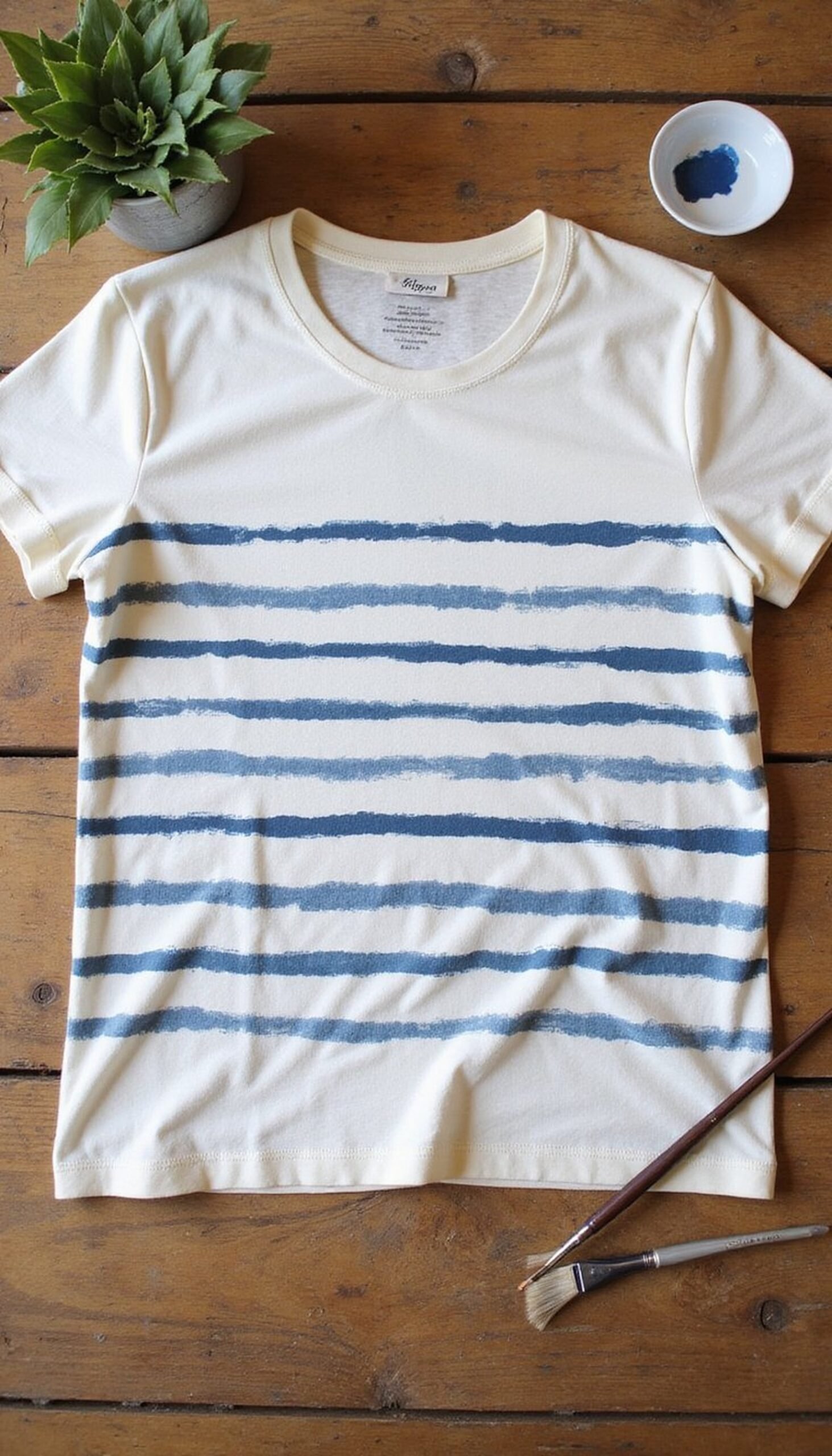 Sailor stripes revisited: hand-painted tee idea