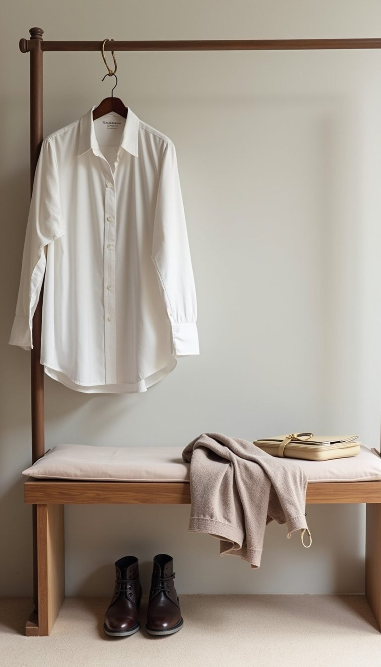 Classic white shirt with statement trousers