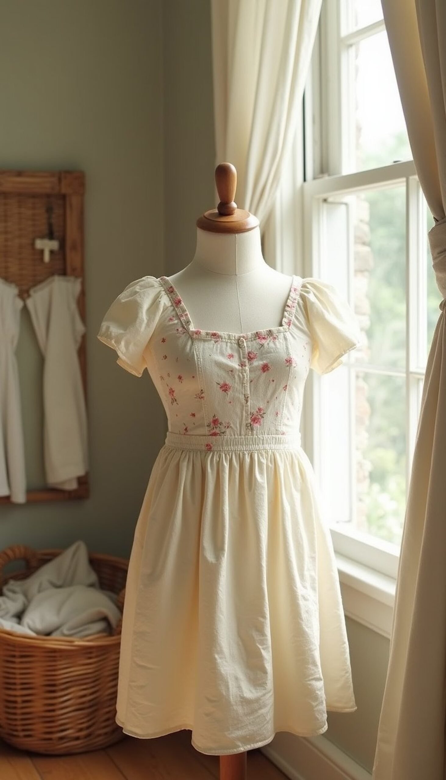Button-Back Dress From a Pillowcase Revival