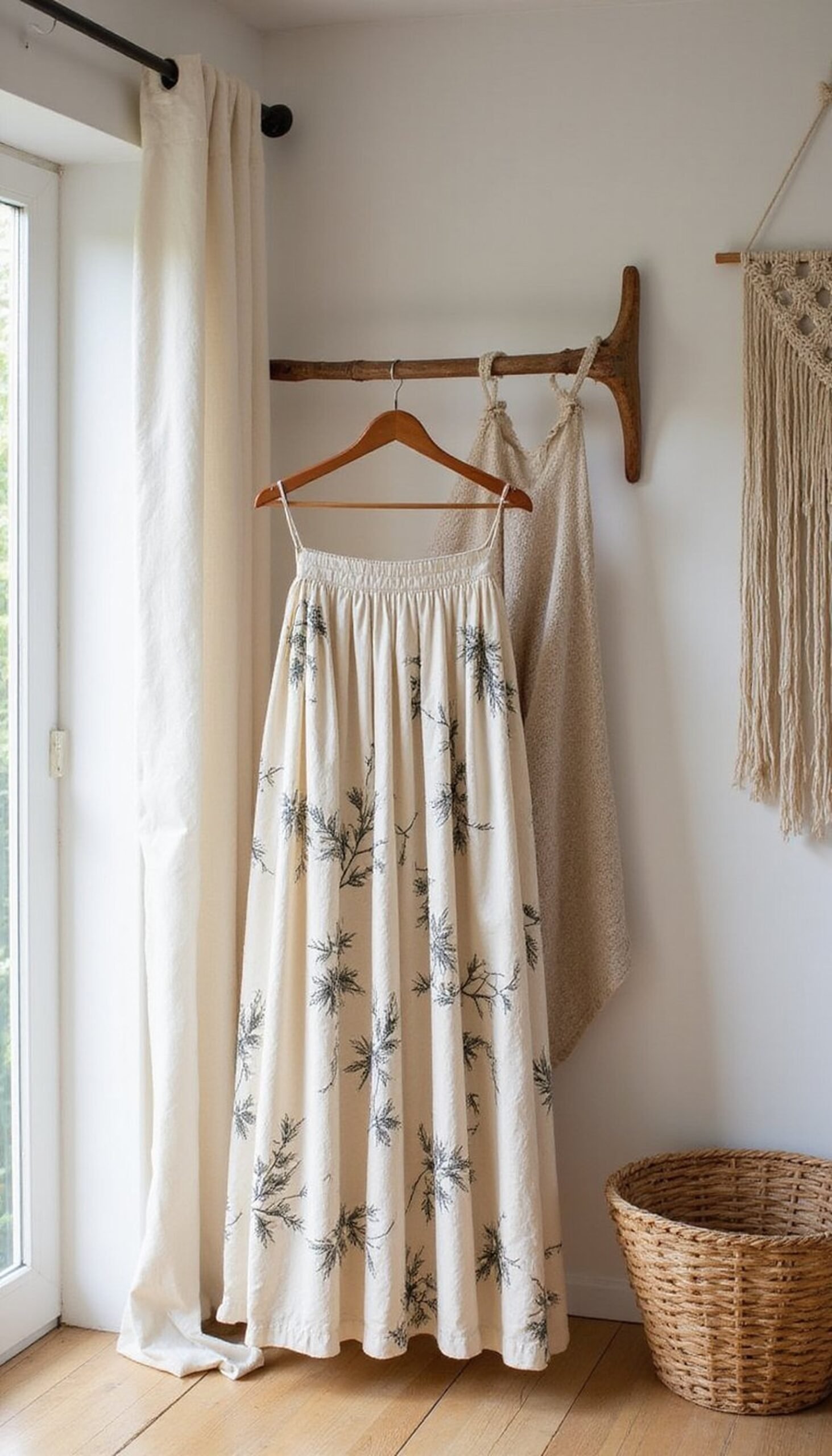 Curtain Fabric Turned Into Flowing Maxi Skirt