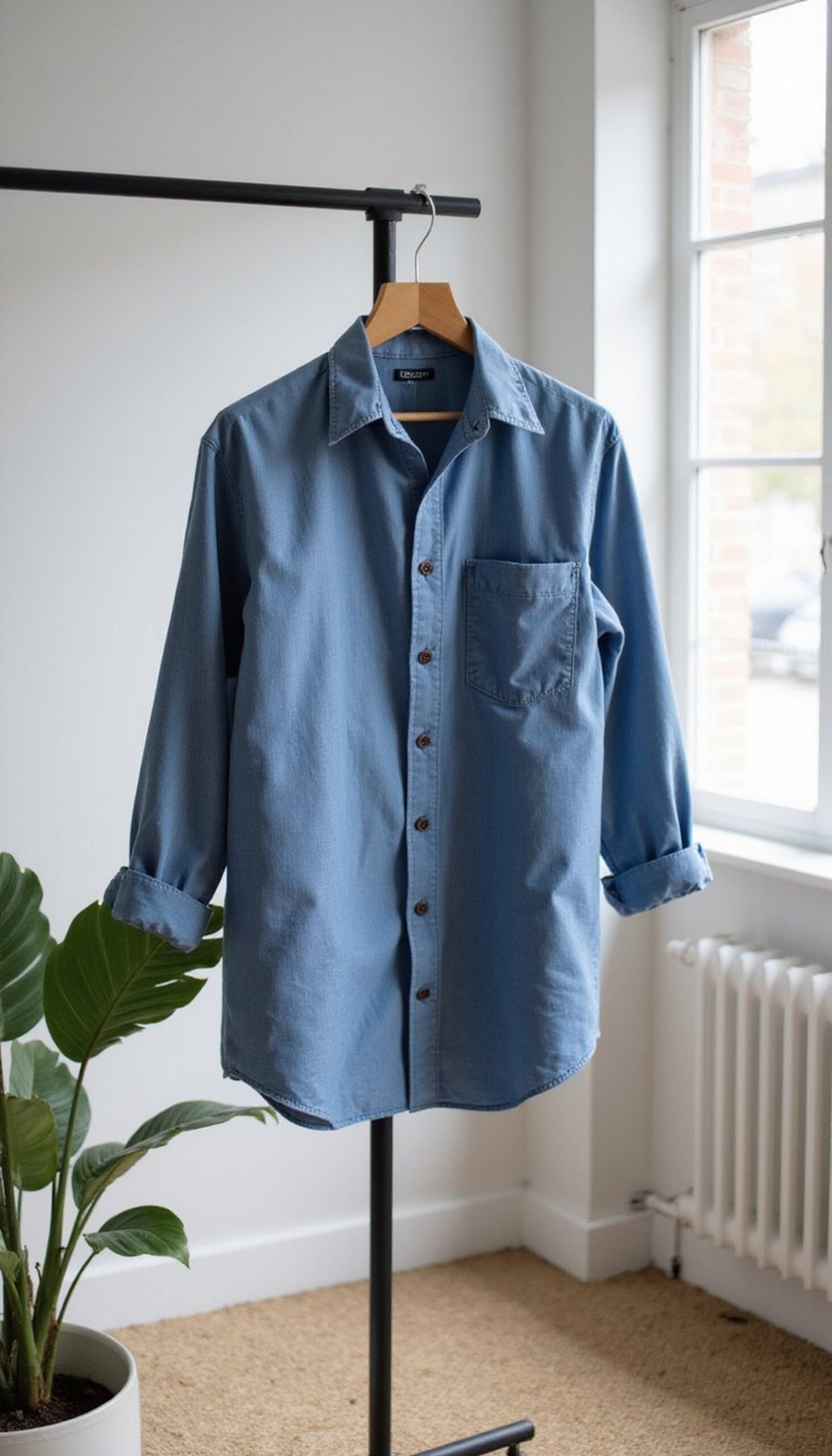 Men's Shirt Refashioned Into Breezy Blouse