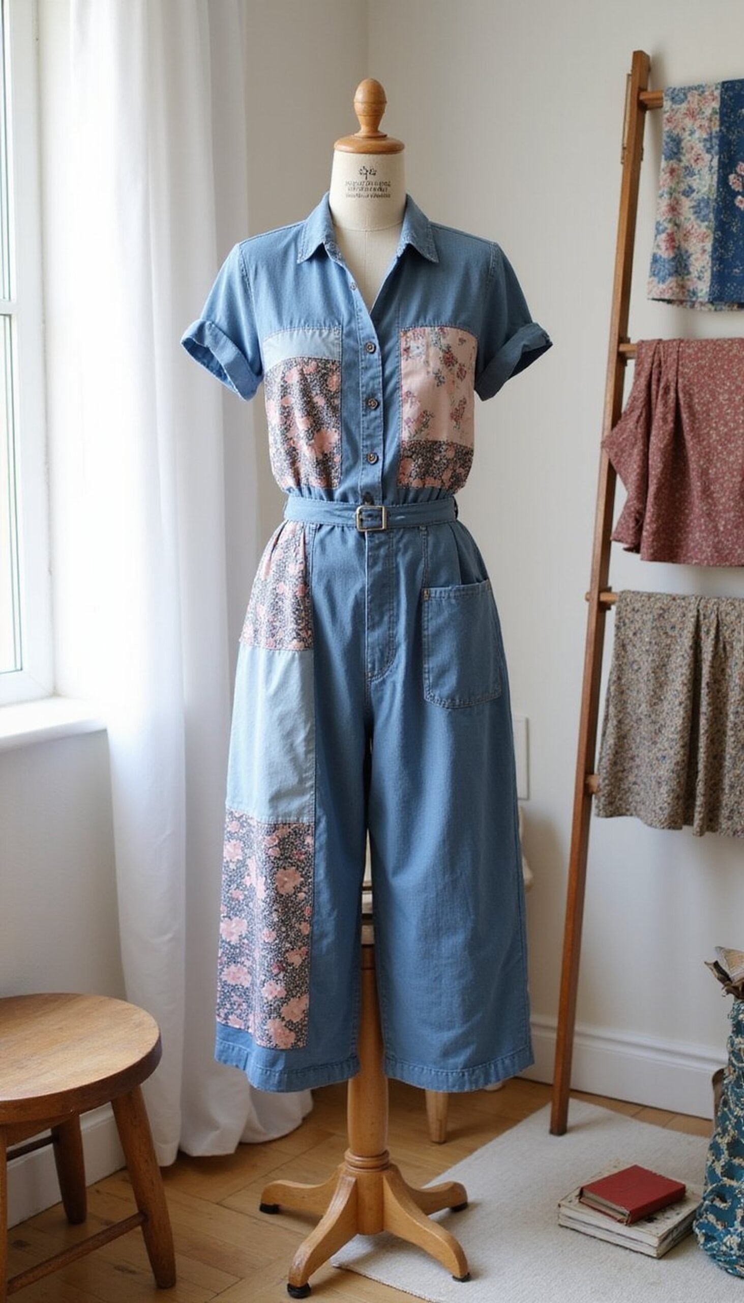 Patchwork Jumpsuit from Thrifted Fabrics
