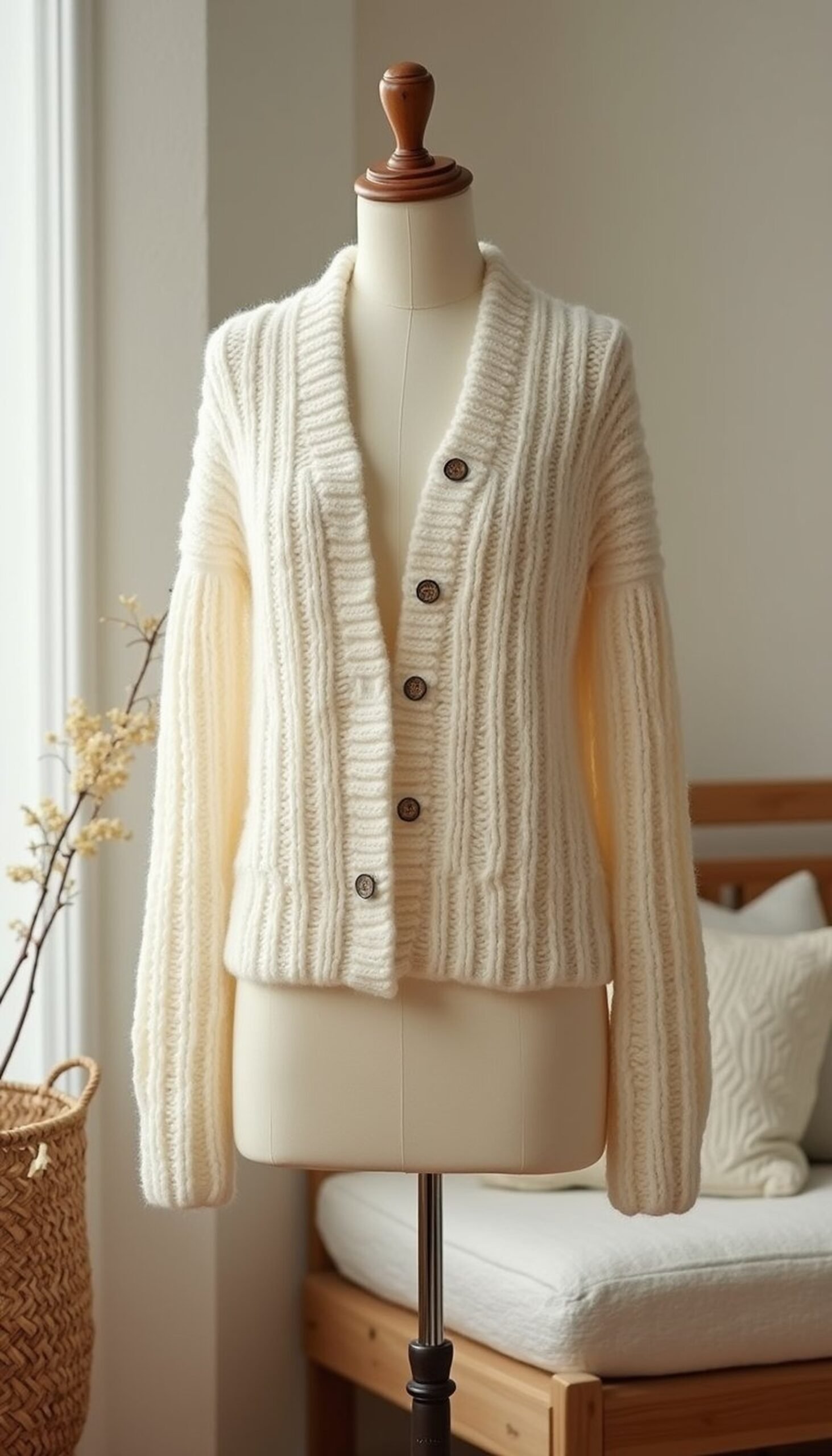 Sweater Into Cropped Cardigan: Cozy Upcycle