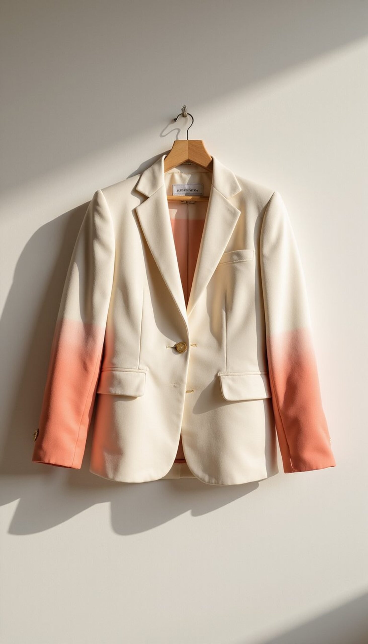 Painted blazer sleeves for subtle color pop