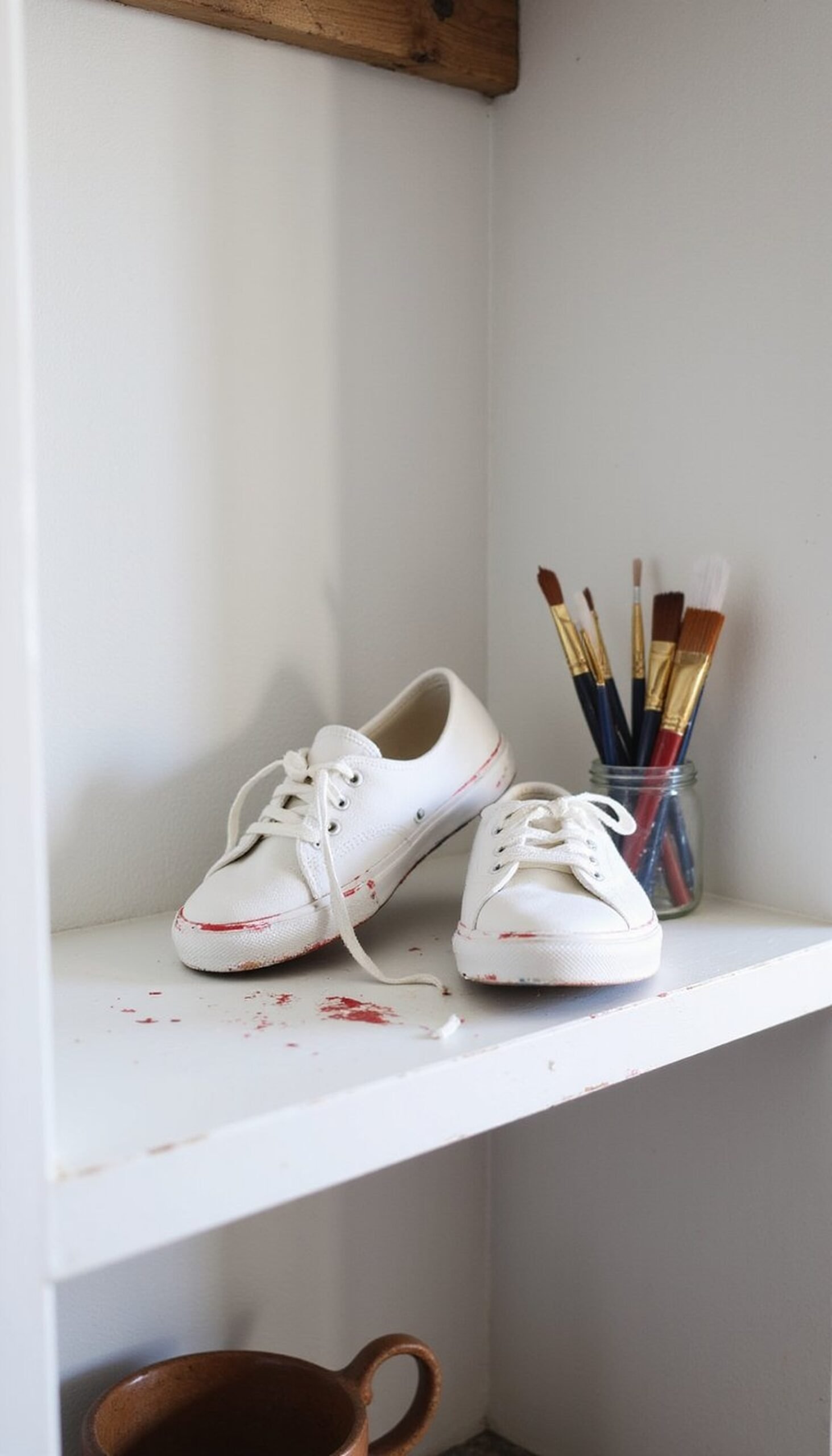 Paint-splatter sneakers for playful casual style