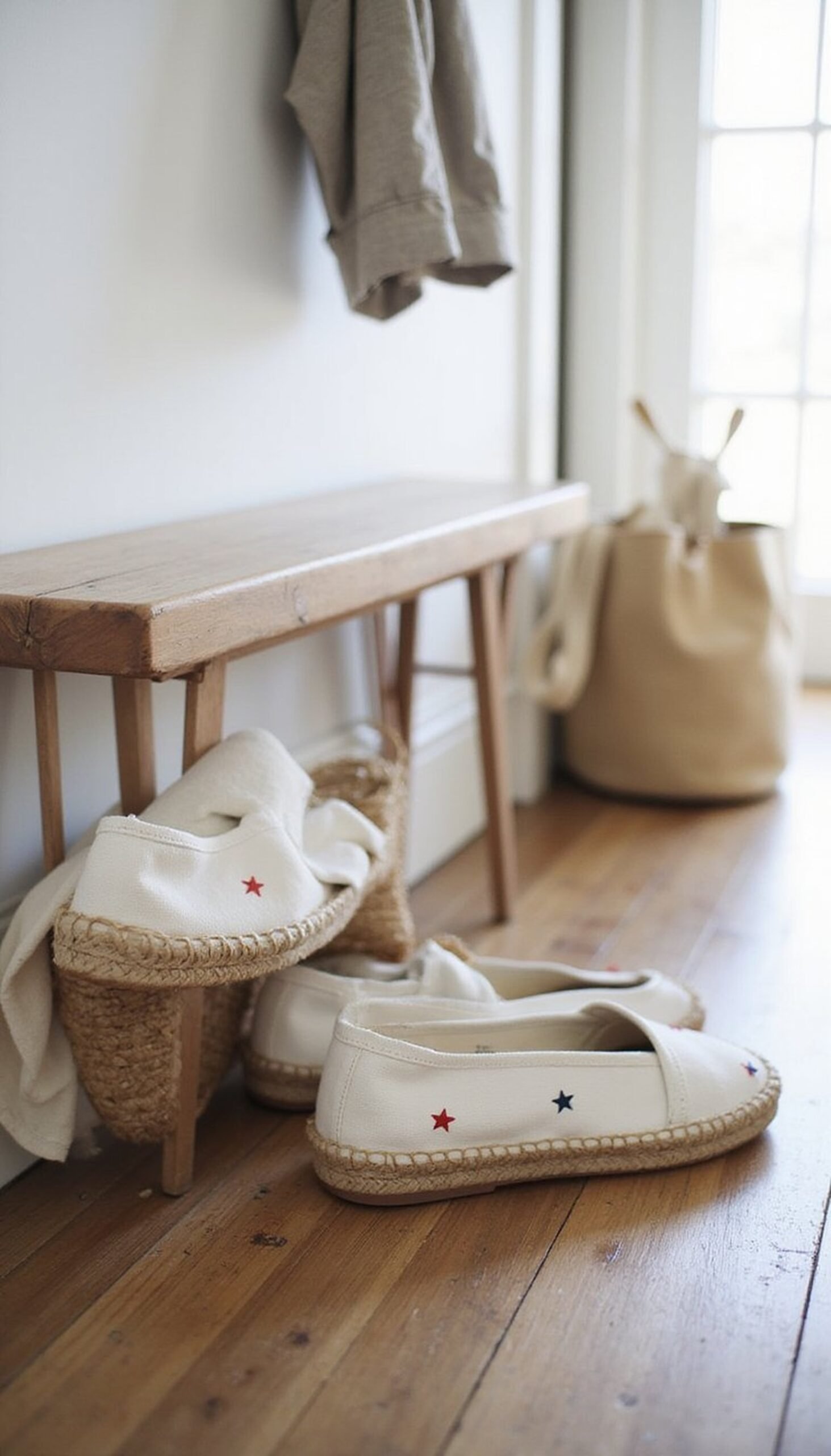 Painted espadrilles with tiny star detail