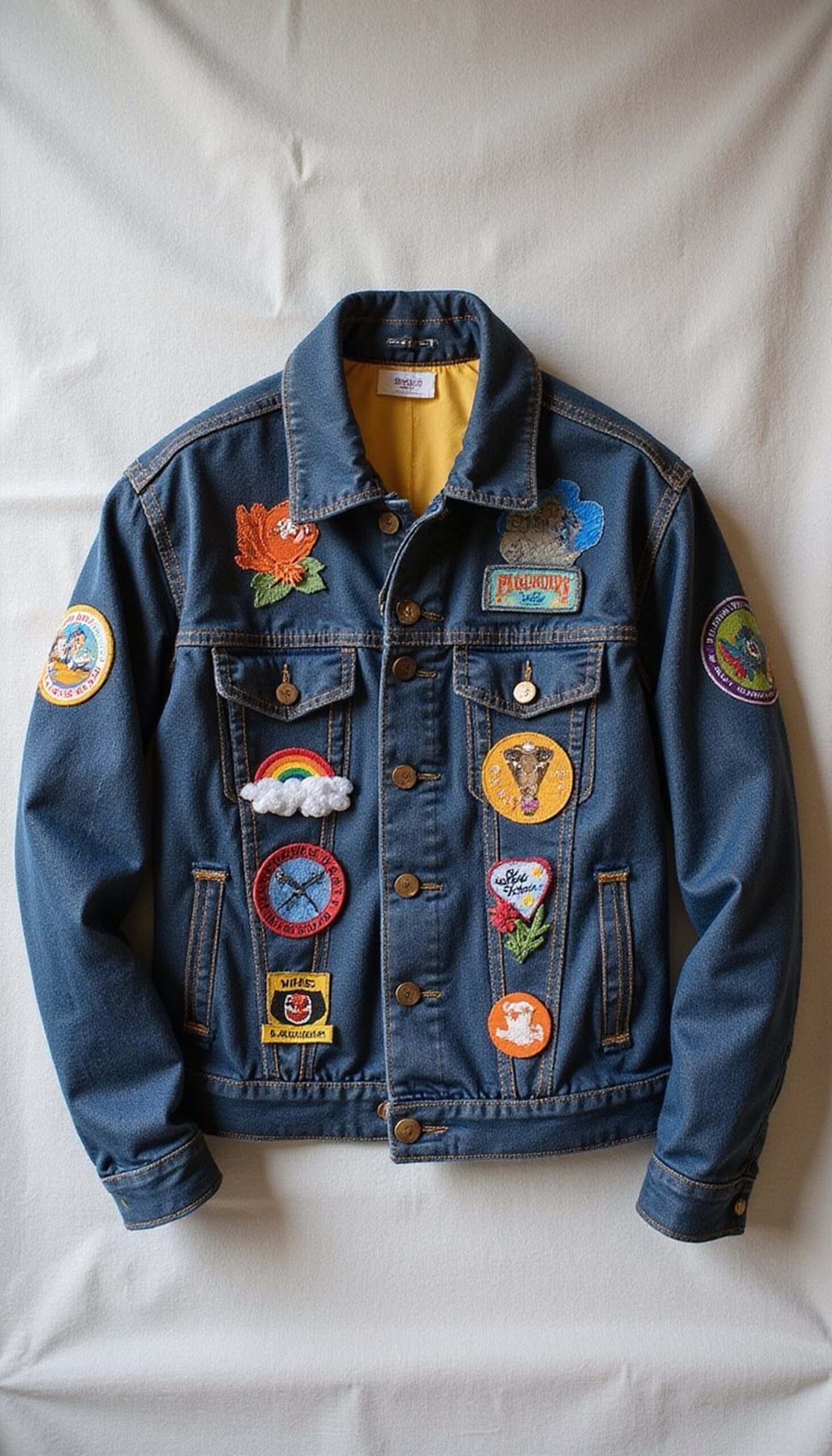 Hand-Sewn Pride Patch Jacket with Badges