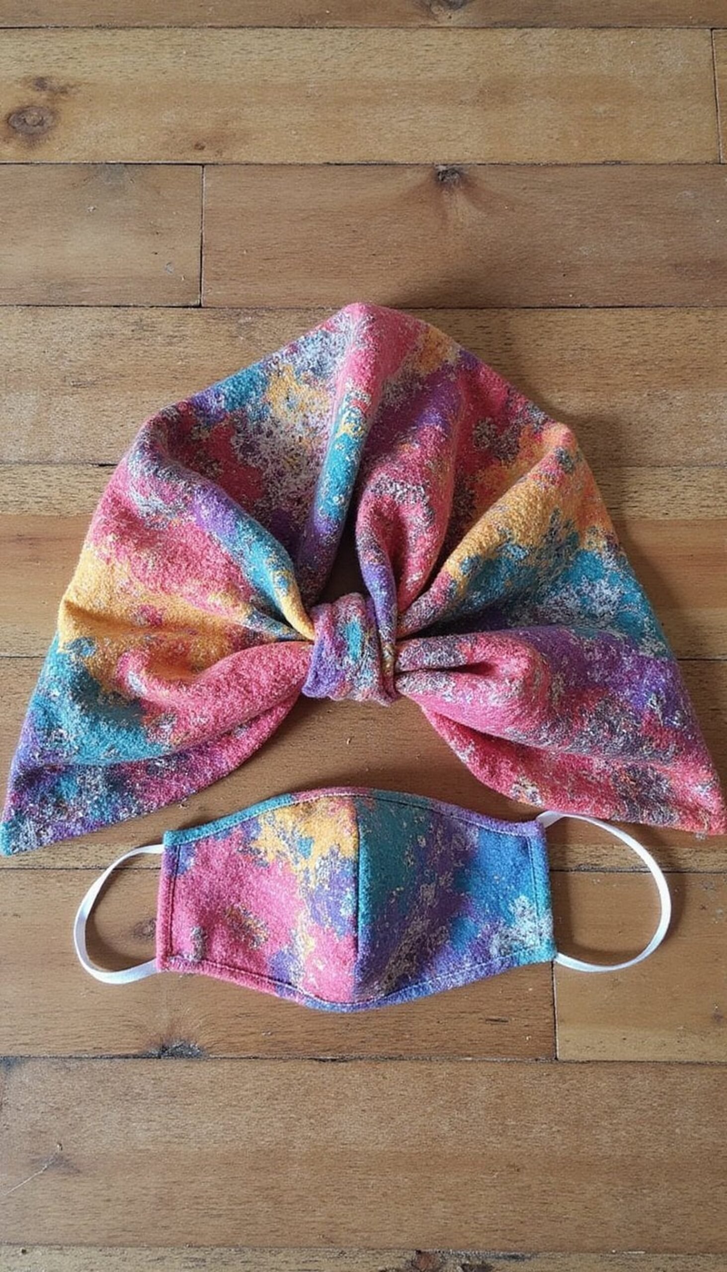 Patchwork Bandana Neck Scarf and Mask Set
