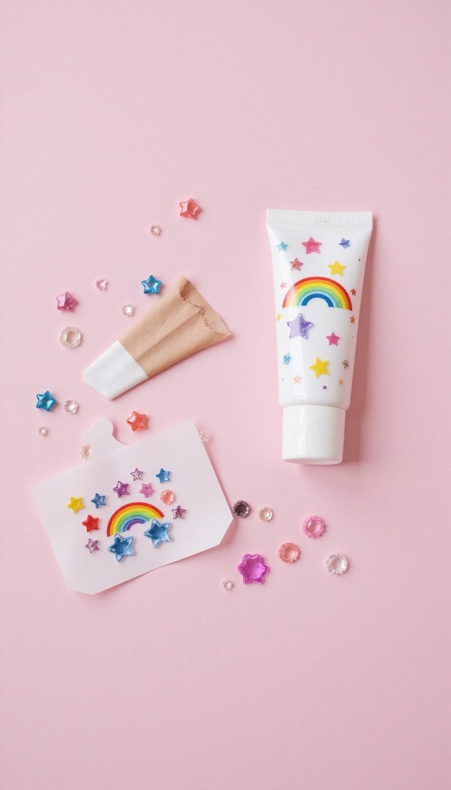 Rainbow Face Gems and Temporary Tattoos