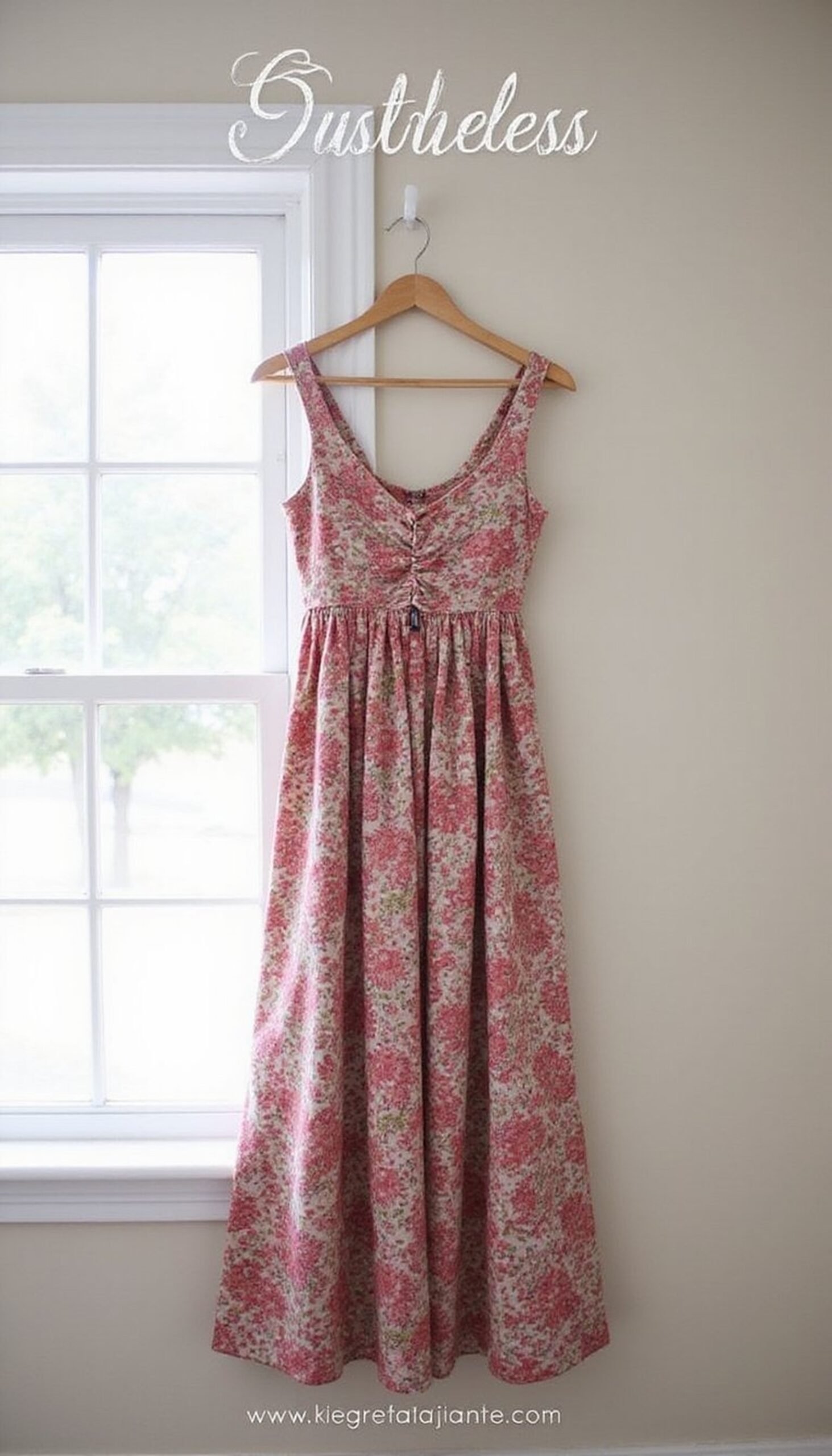 Knot-back sundress made quickly from a maxi skirt