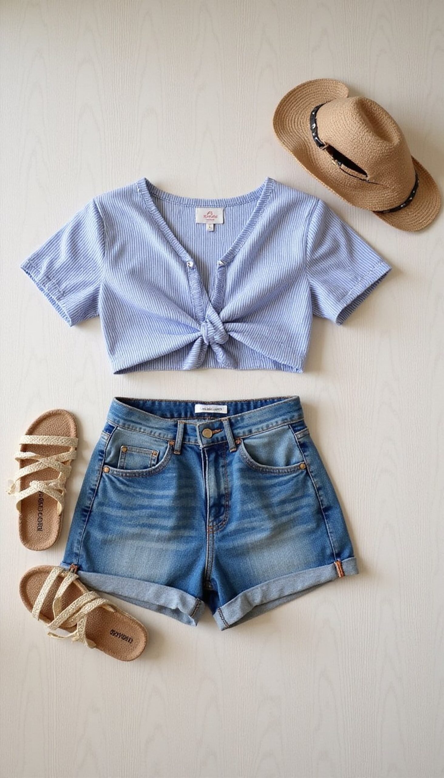 Tie-front crop top from a classic button-down shirt
