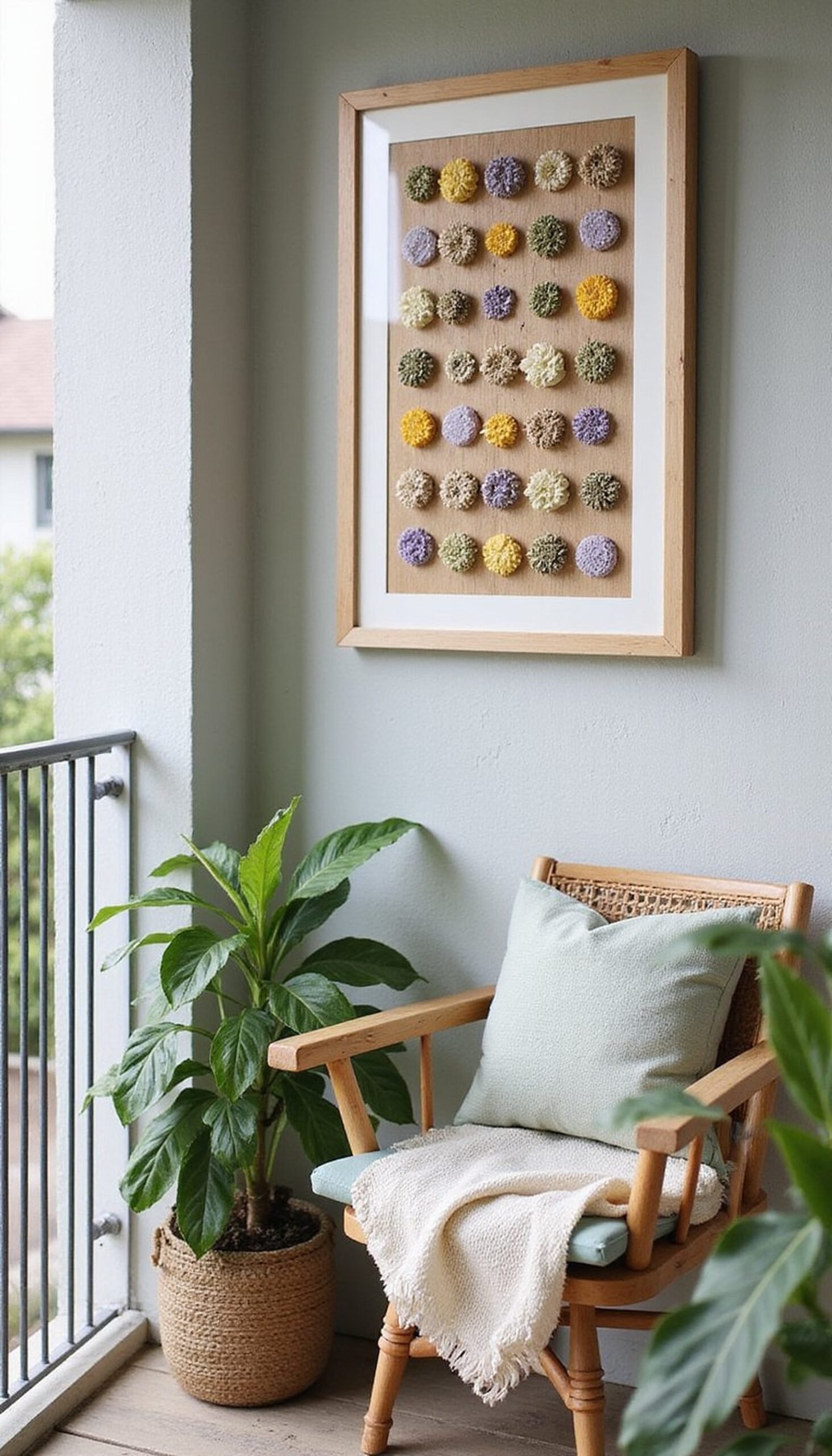 Seed bomb wall art for balcony and patio