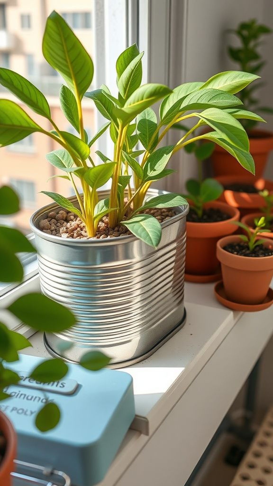 Pebble-drained planter that feels balanced
