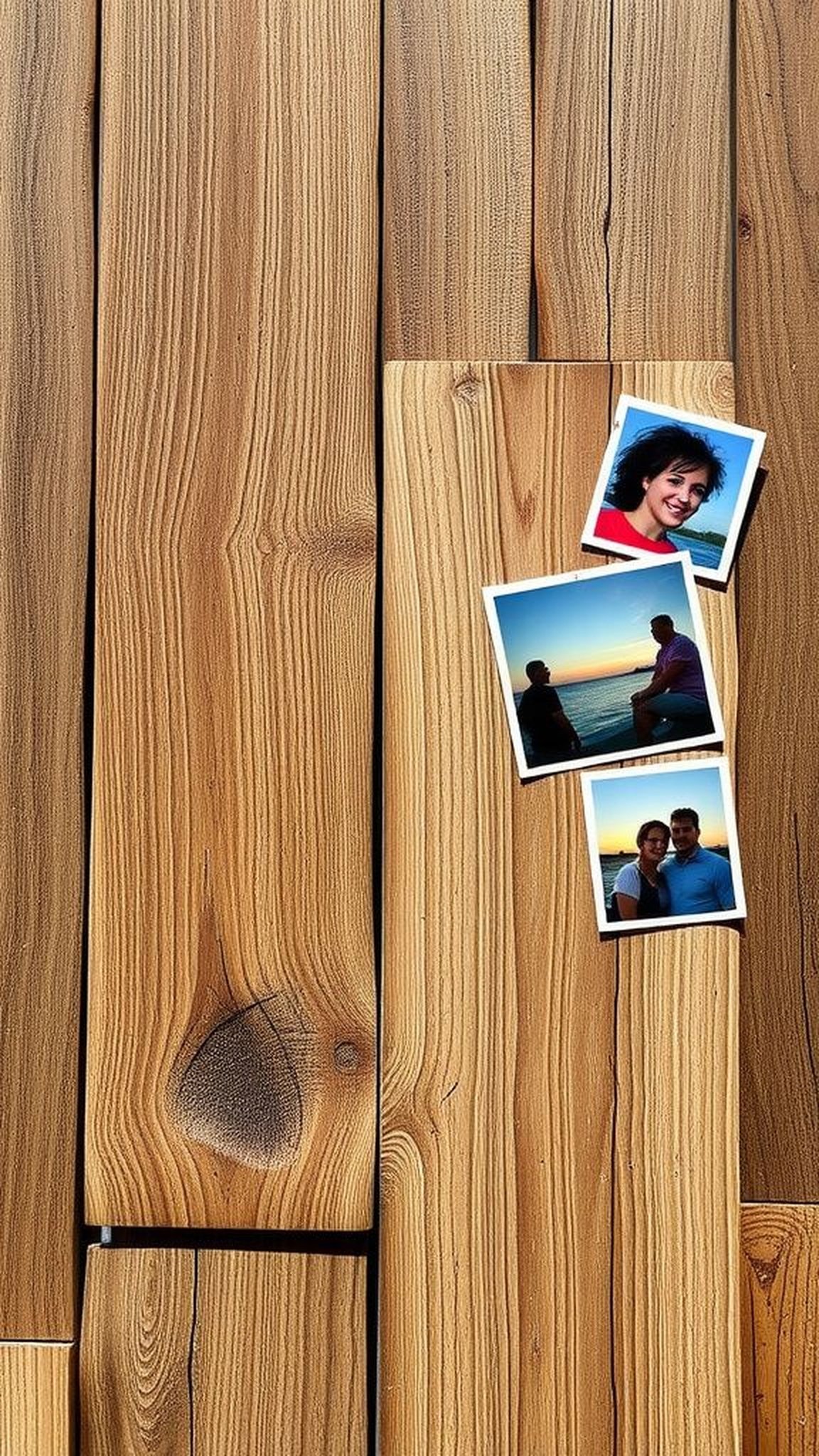 Custom photo collage on reclaimed wood