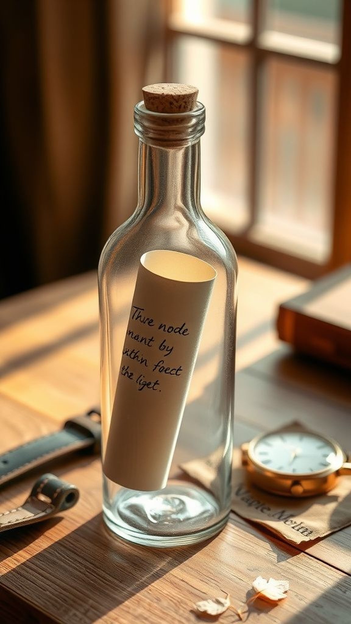 Message in a keepsake glass bottle
