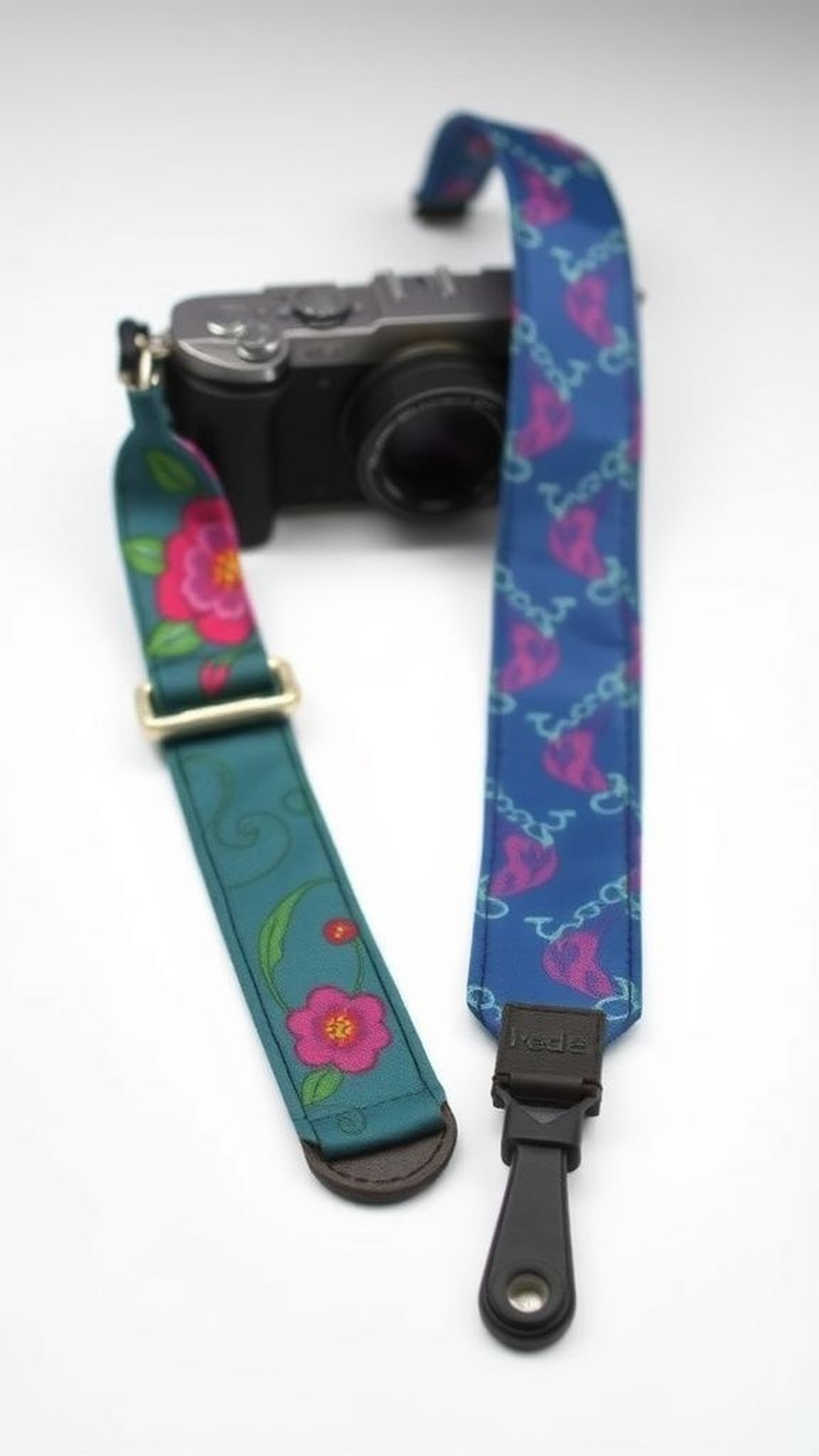 Repurposed tie turned into padded camera strap