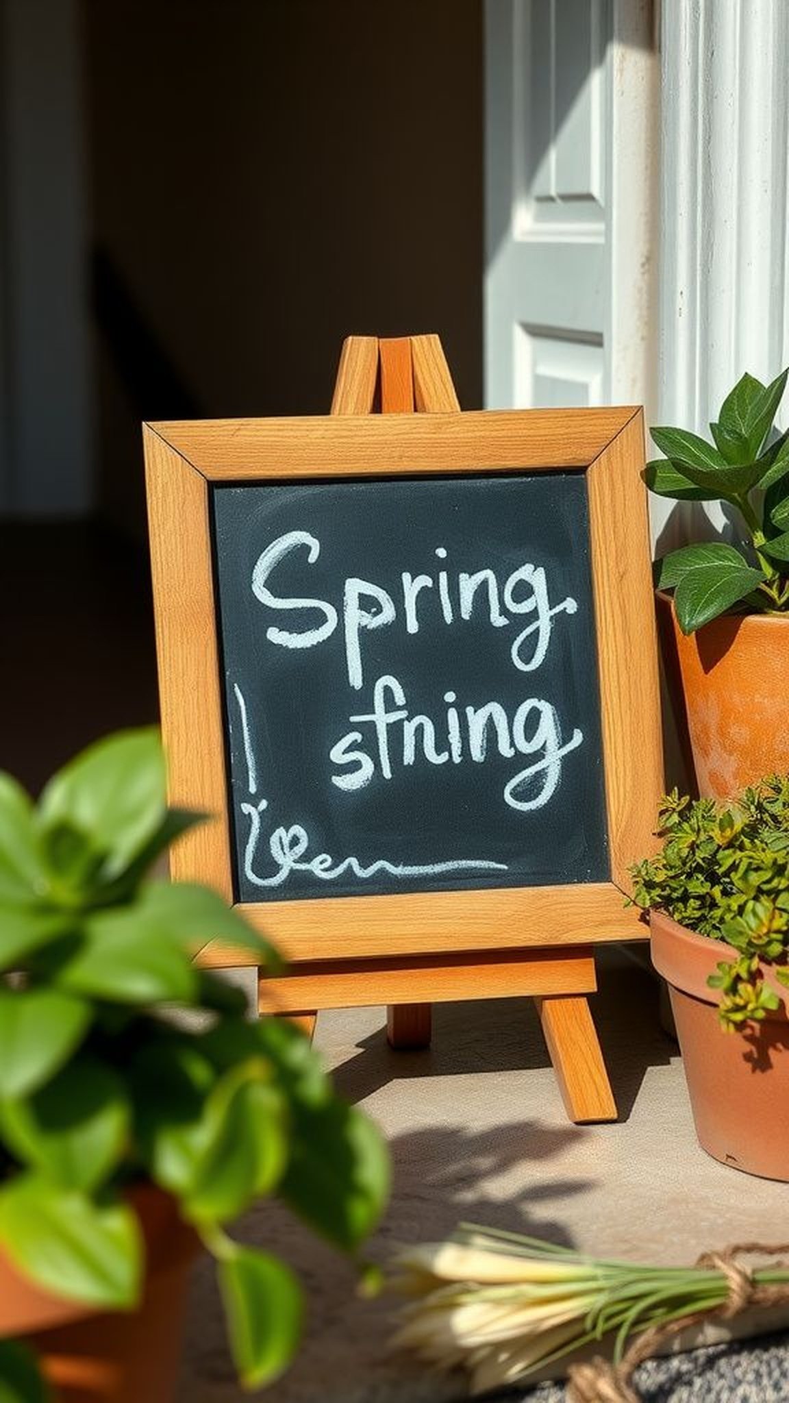 Hand-lettered chalkboard for seasonal greetings