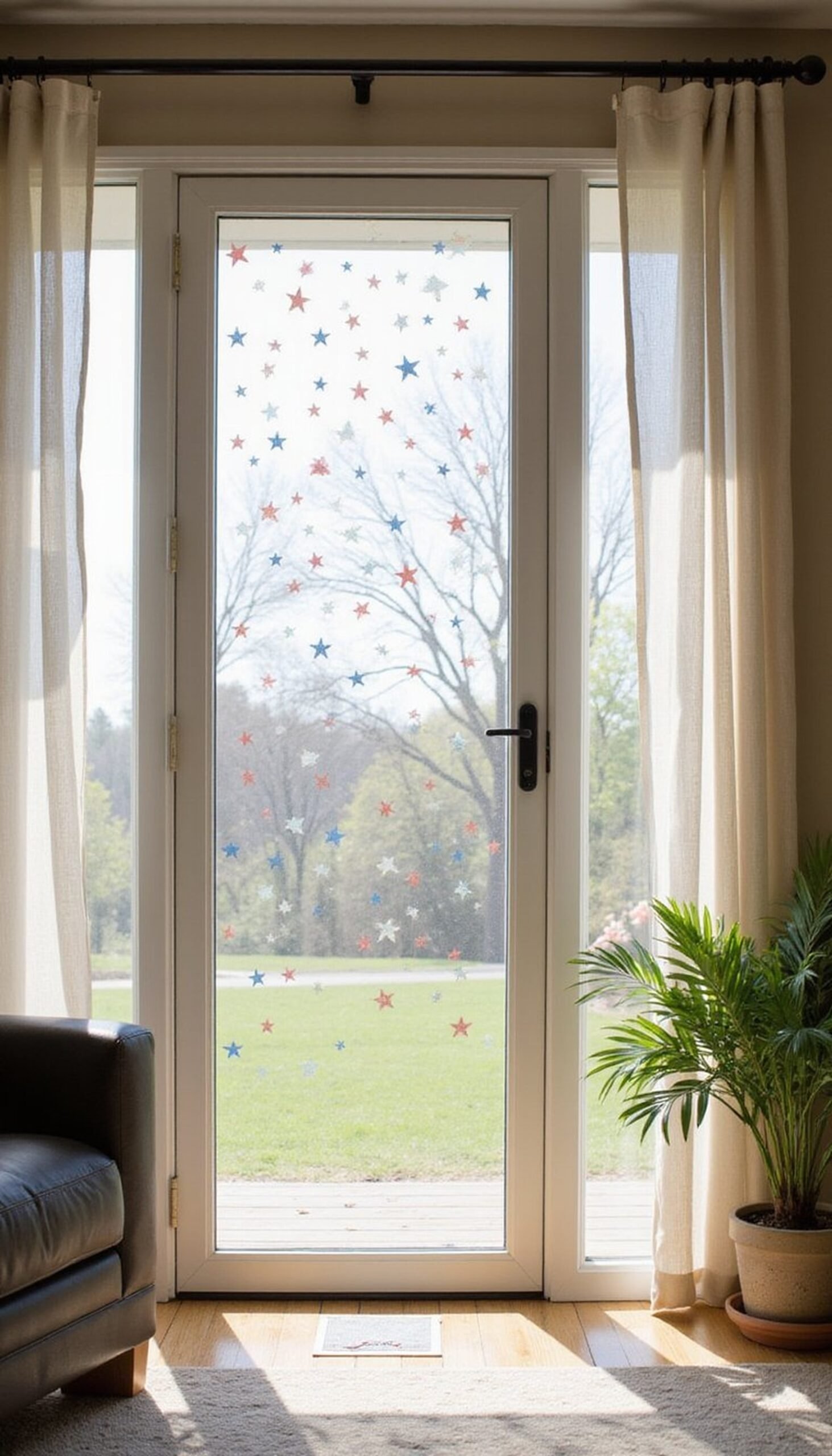 Patriotic Window Clings for Quick Sparkle