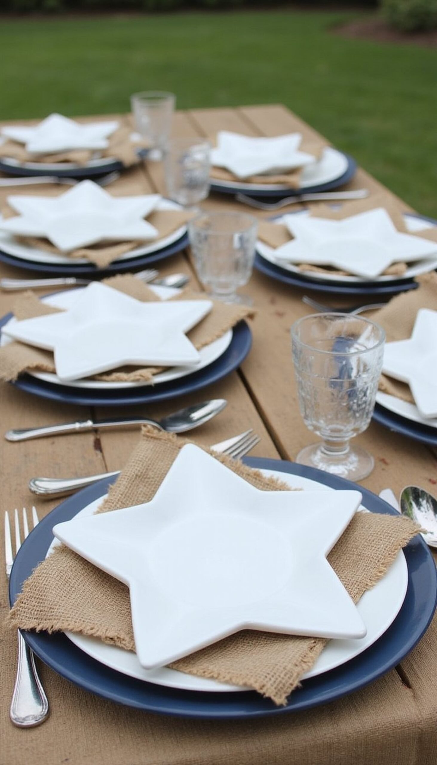 Star-Shaped Burlap Place Settings