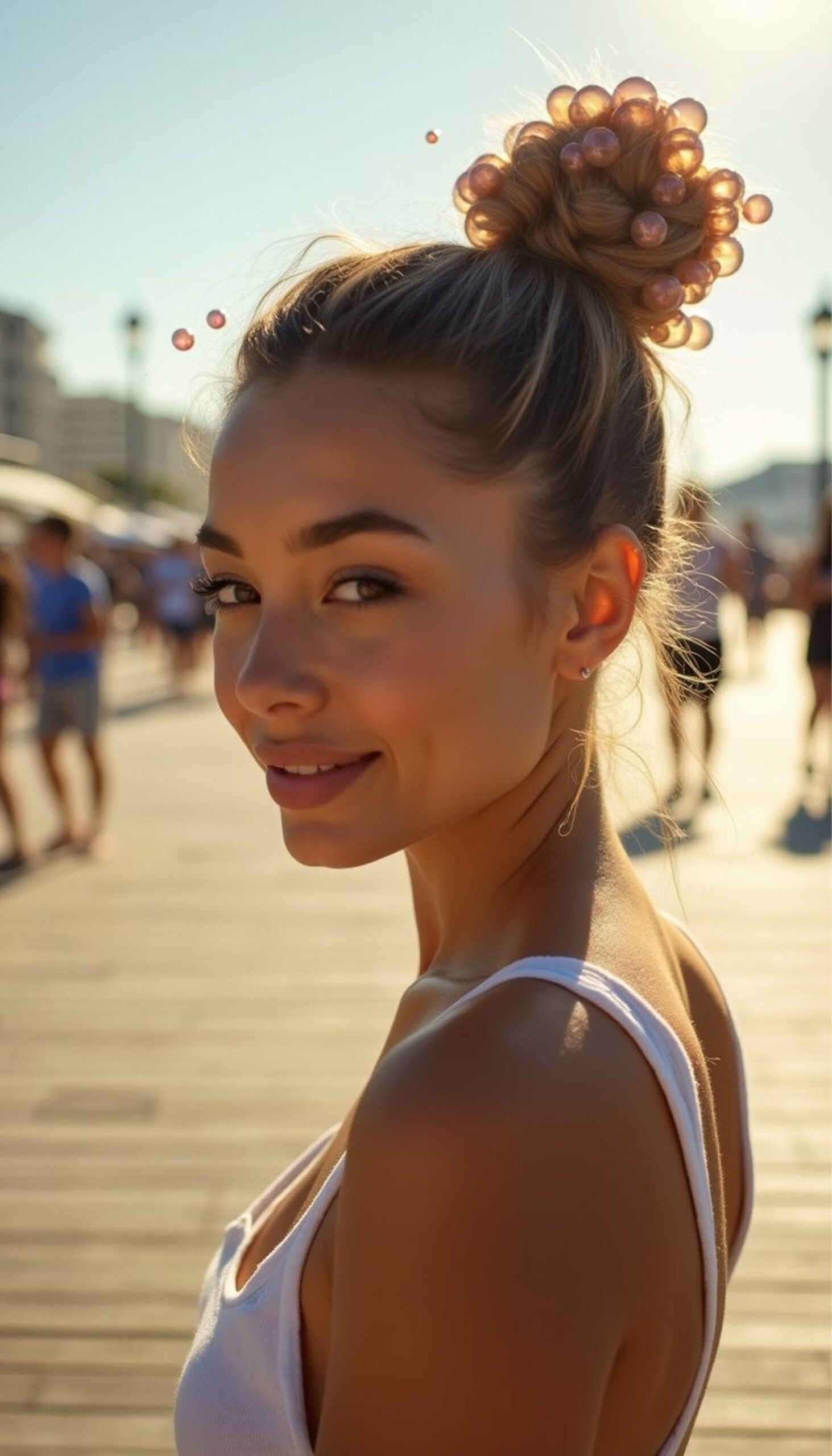 Bubble Ponytail Stack For Long Hair