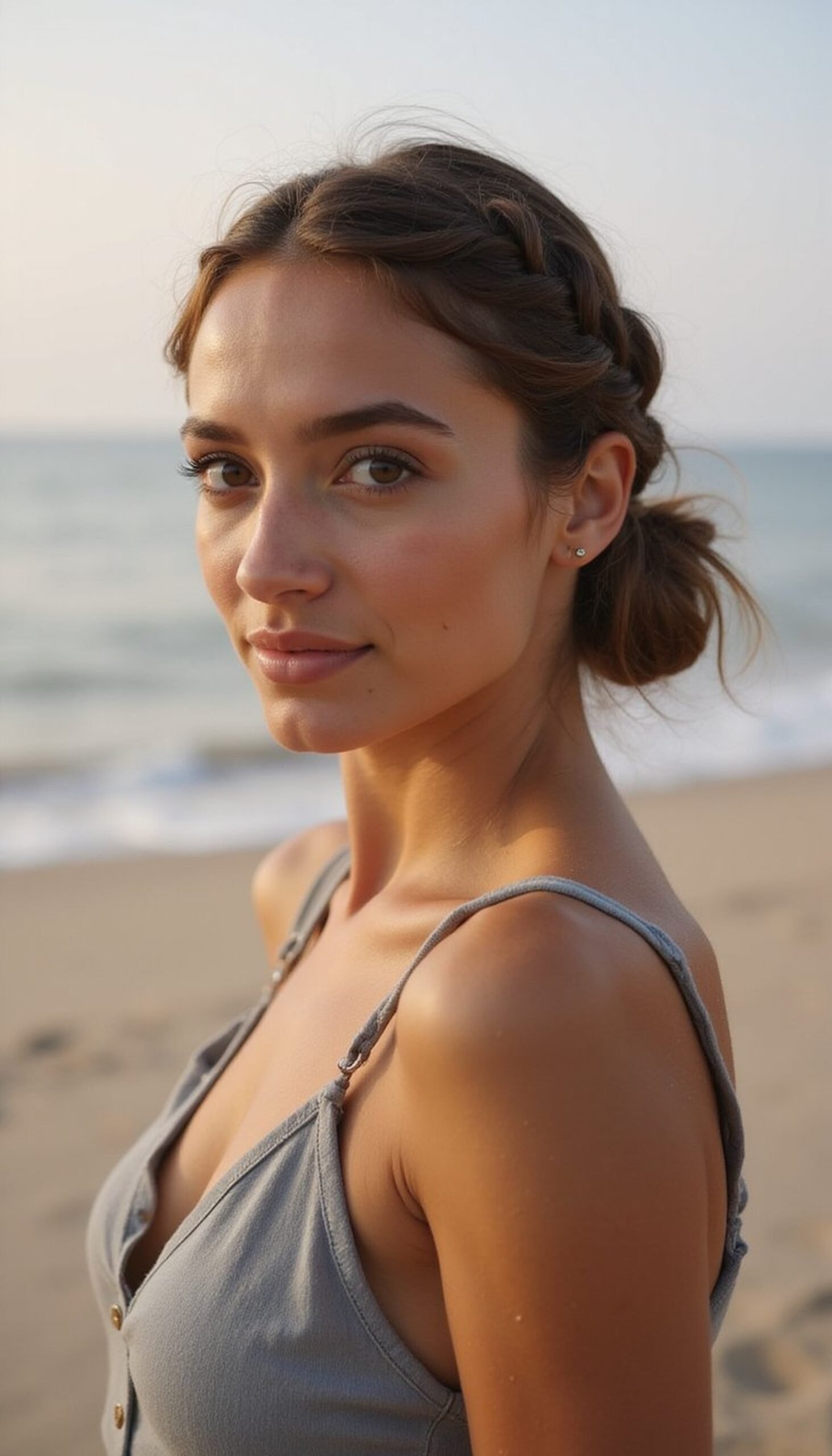 Double Dutch Braids Into Low Bun