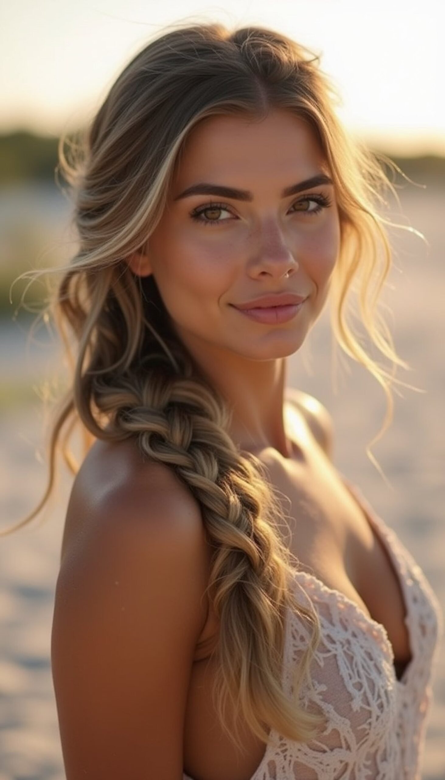 Loose Side Fishtail Paired With Waves