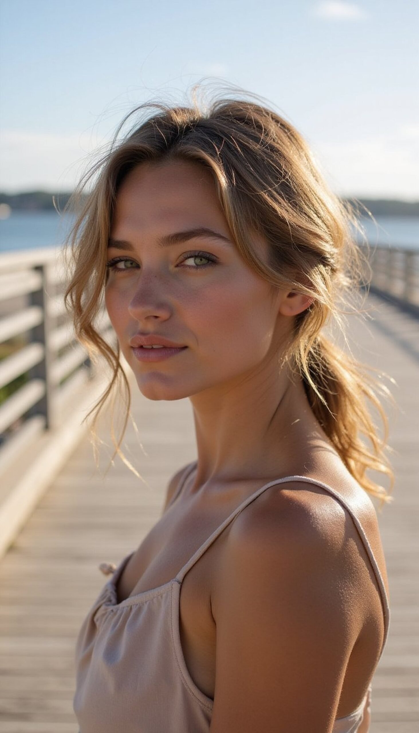 Salt Spray Messy Low Knot With Face Framing