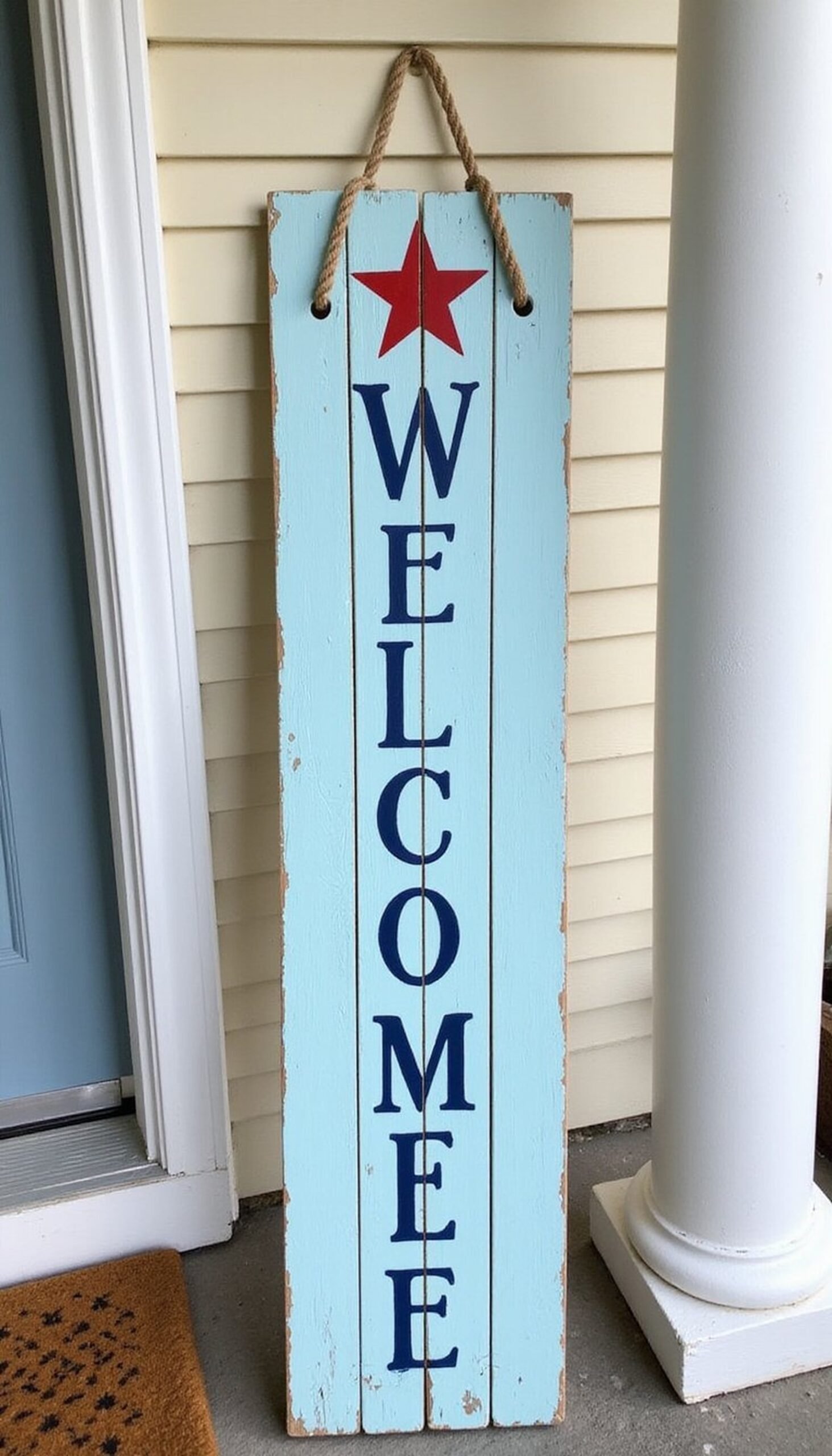 Painted pallet sign with a playful message