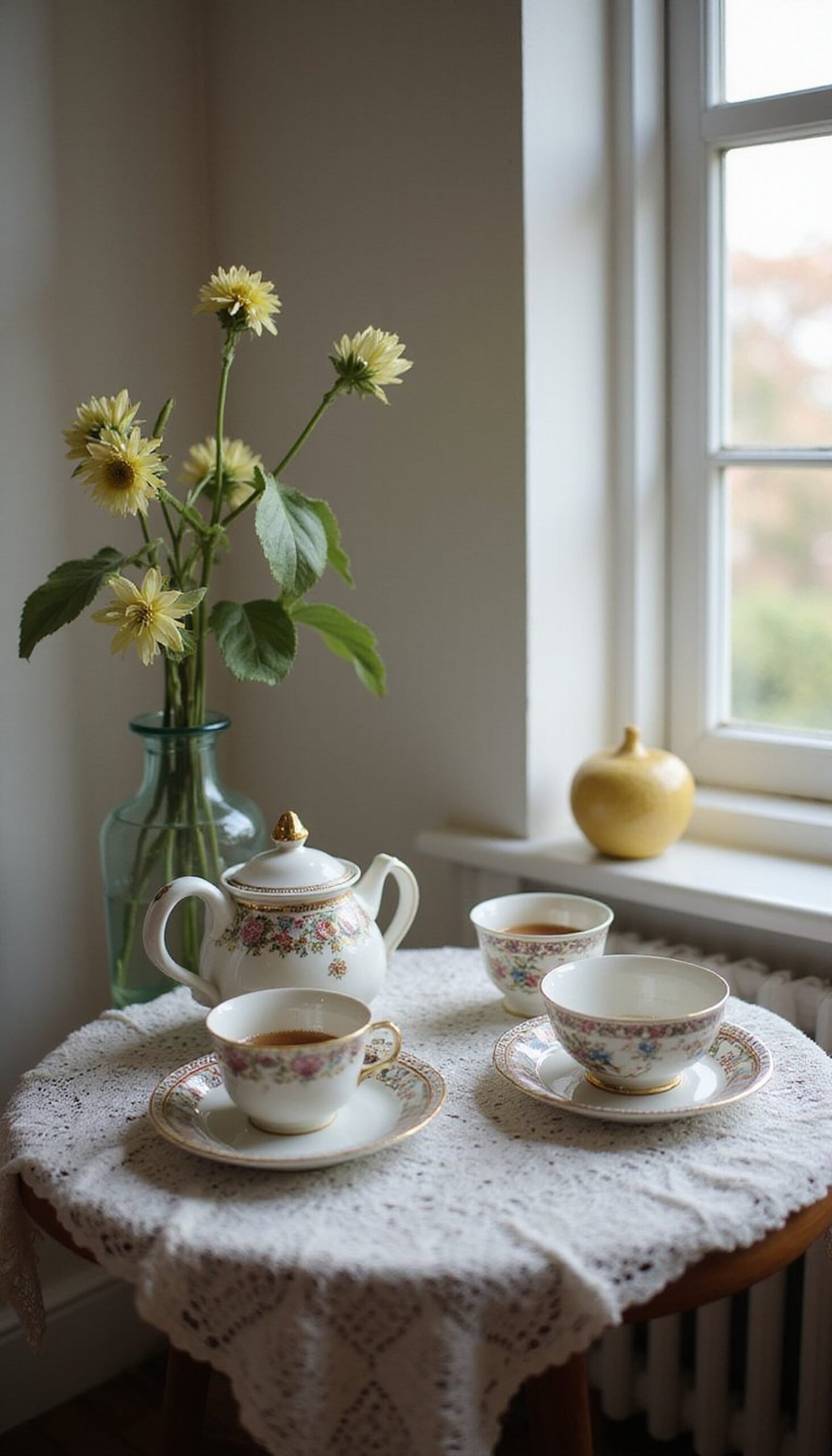 A Tea-Set Corner for Cozy Chat
