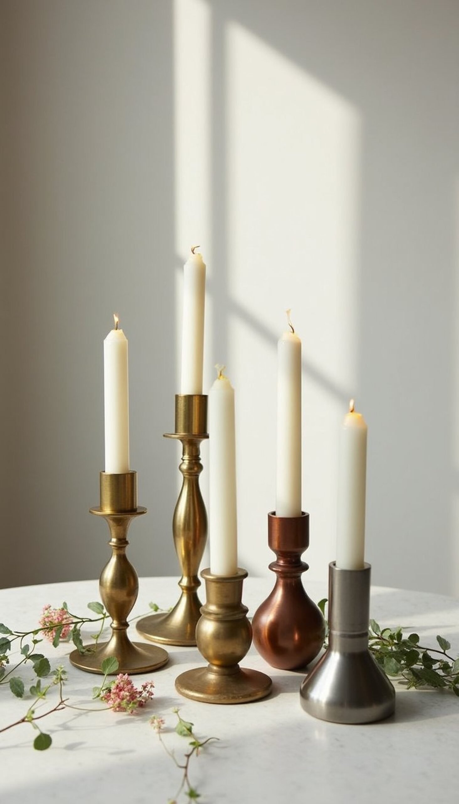 Mixed-Metal Candle Cluster for Warm Glow