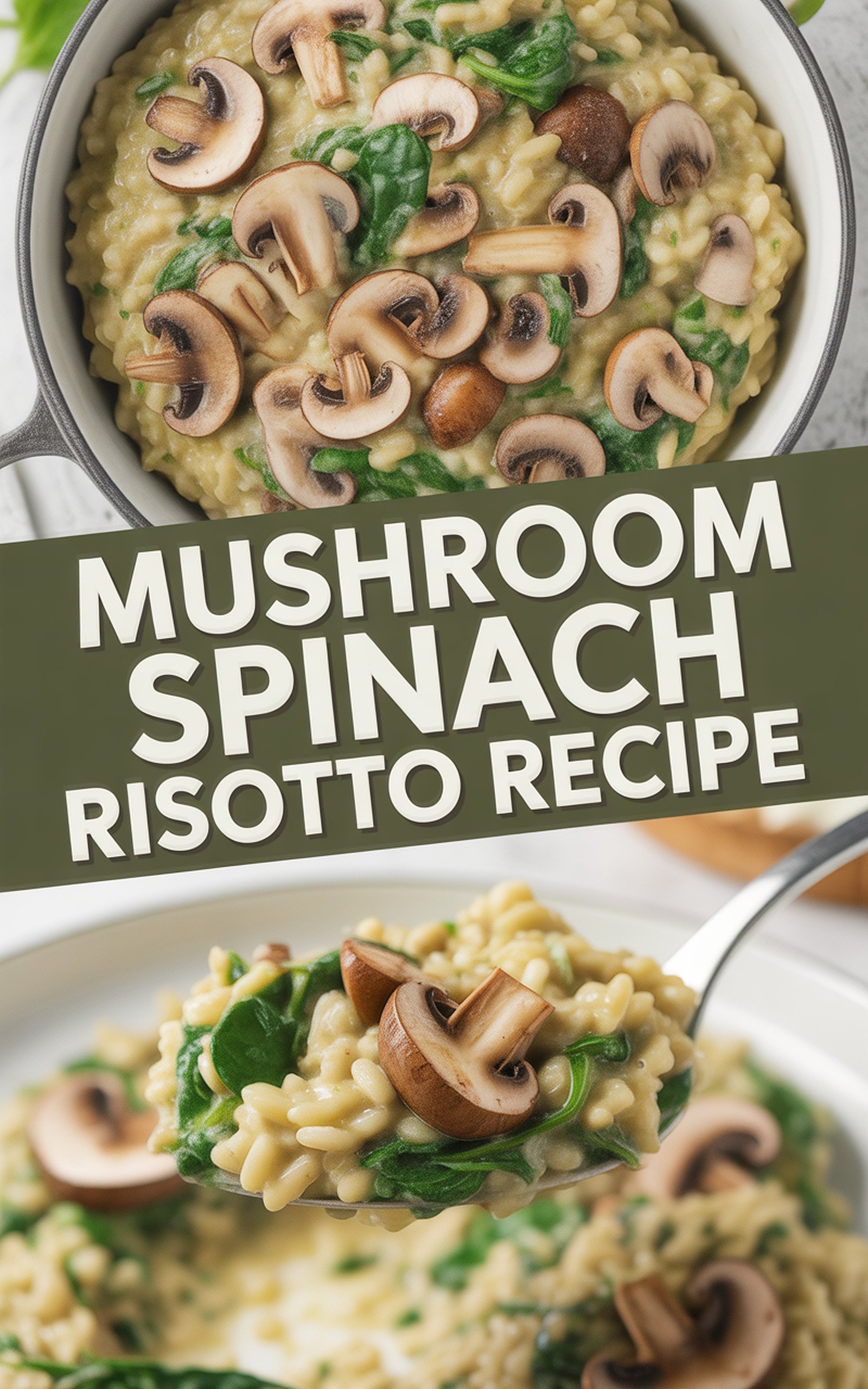 Mushroom Spinach Risotto Recipe recipe idea in stylish layout